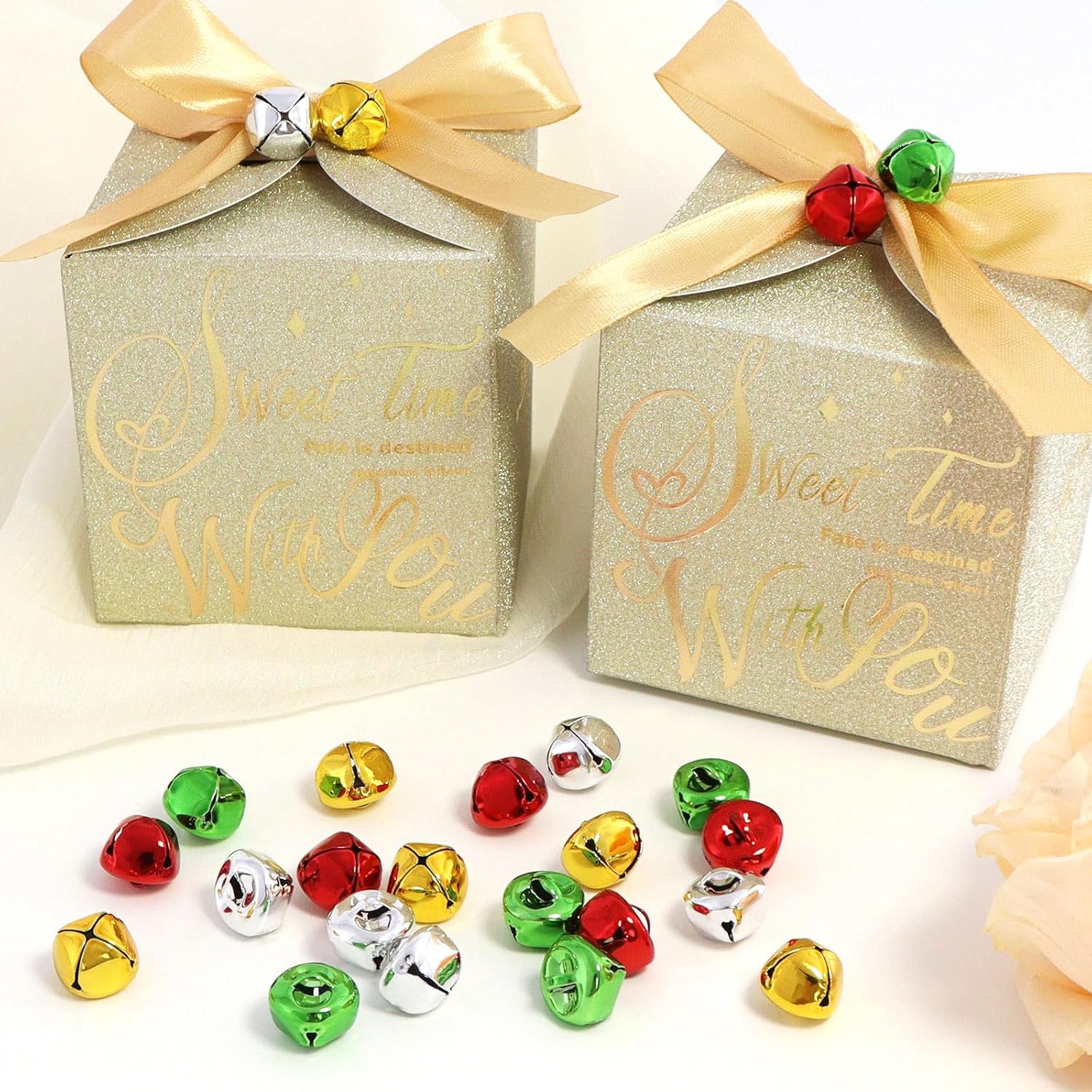 120 Pcs Jingle Bells DIY Christmas Decorations