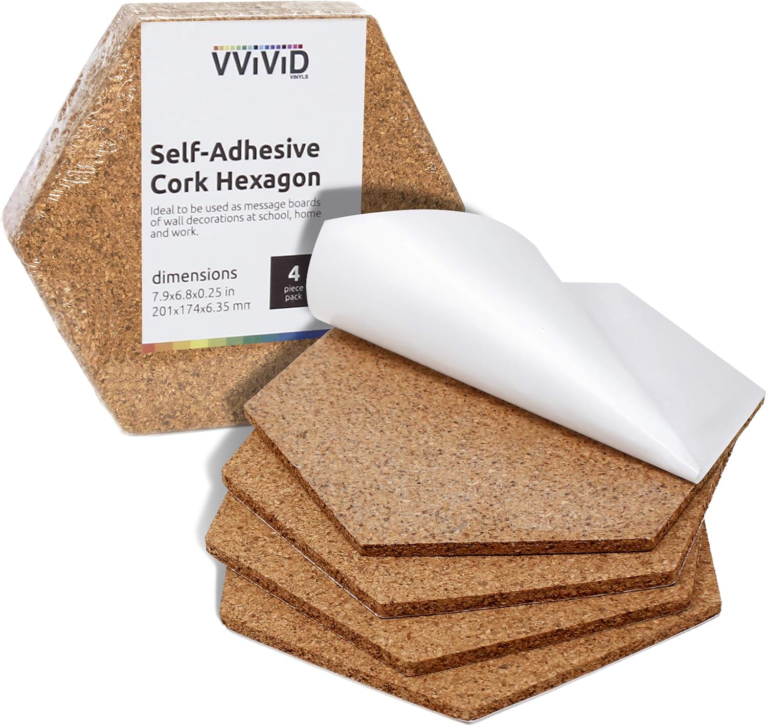 VViViD Adhesive Backed Cork Foam Board 79x68 Inch 8Pack