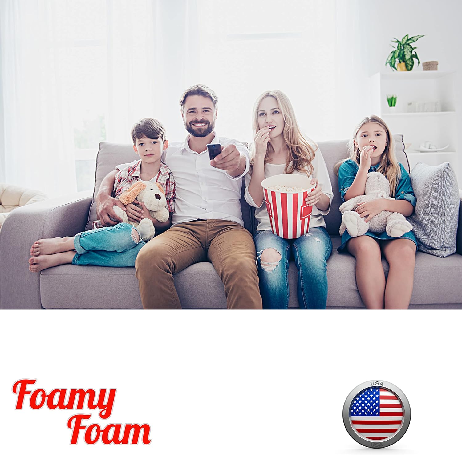 Foamy Foam 3 Inch Thick Cushion Replacement Foam