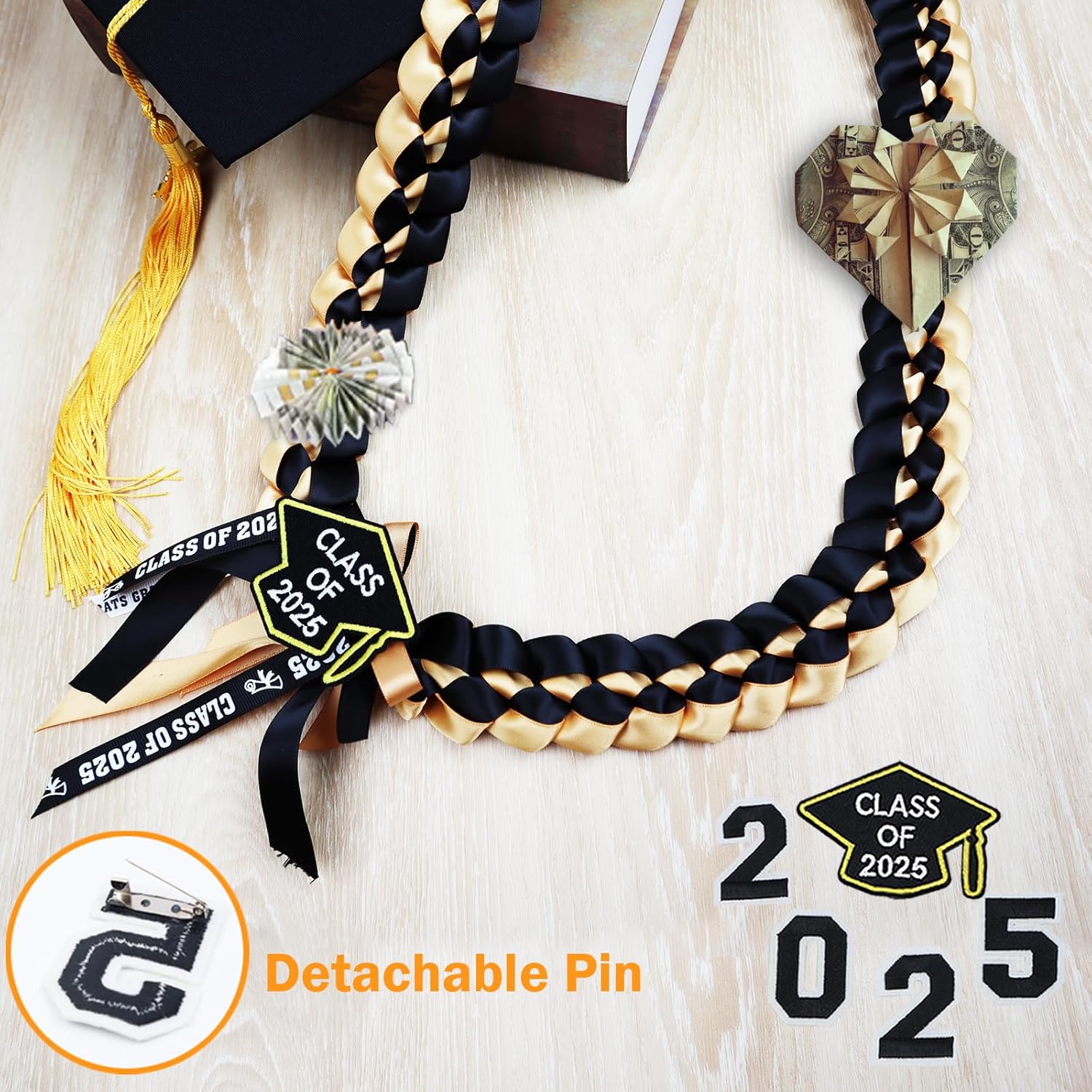 2025 Graduation Honor Ribbon Lei Braided Necklace