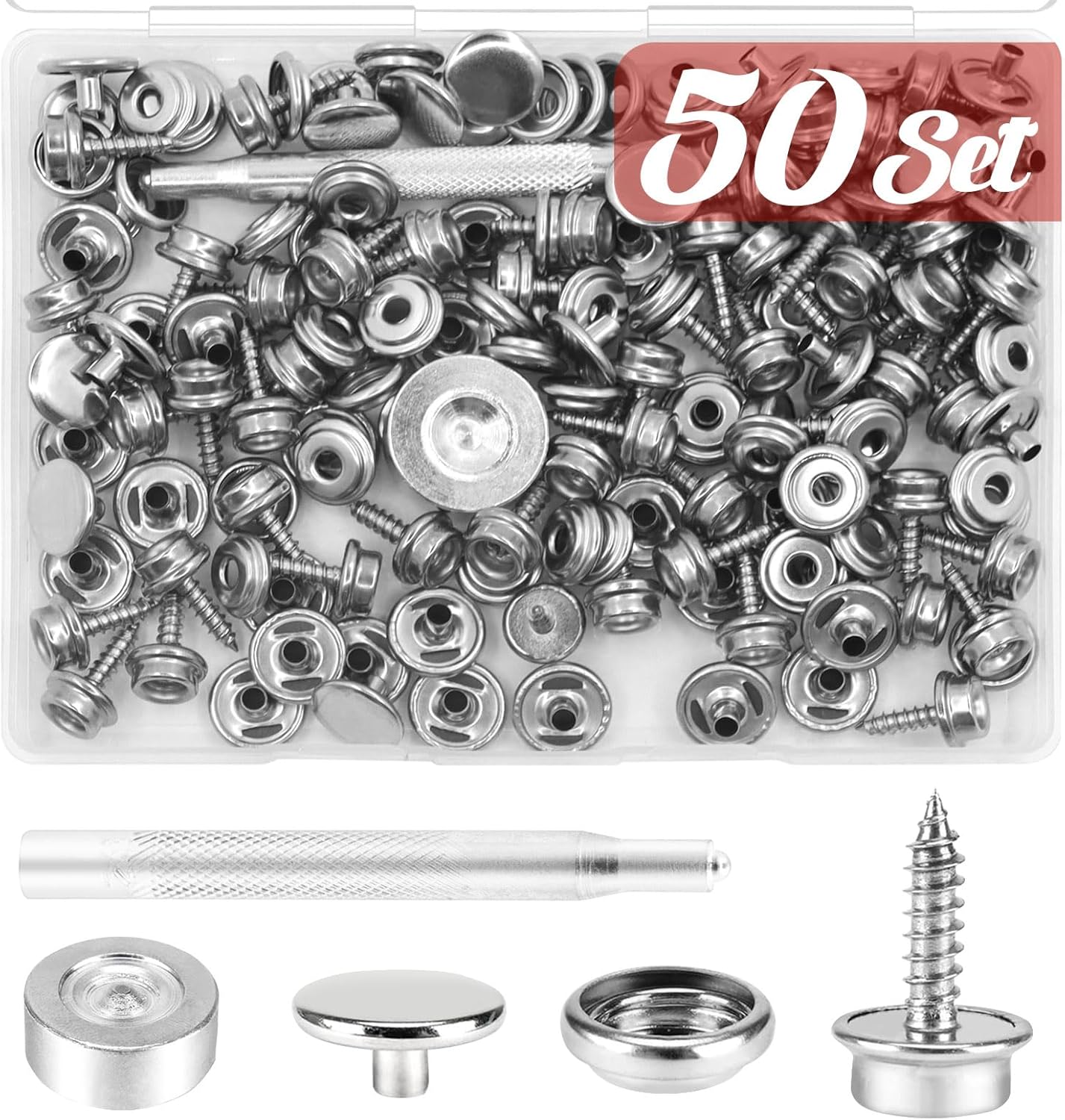 CXIIPOL 150 PCS Canvas Snap Kit with Setting Tools
