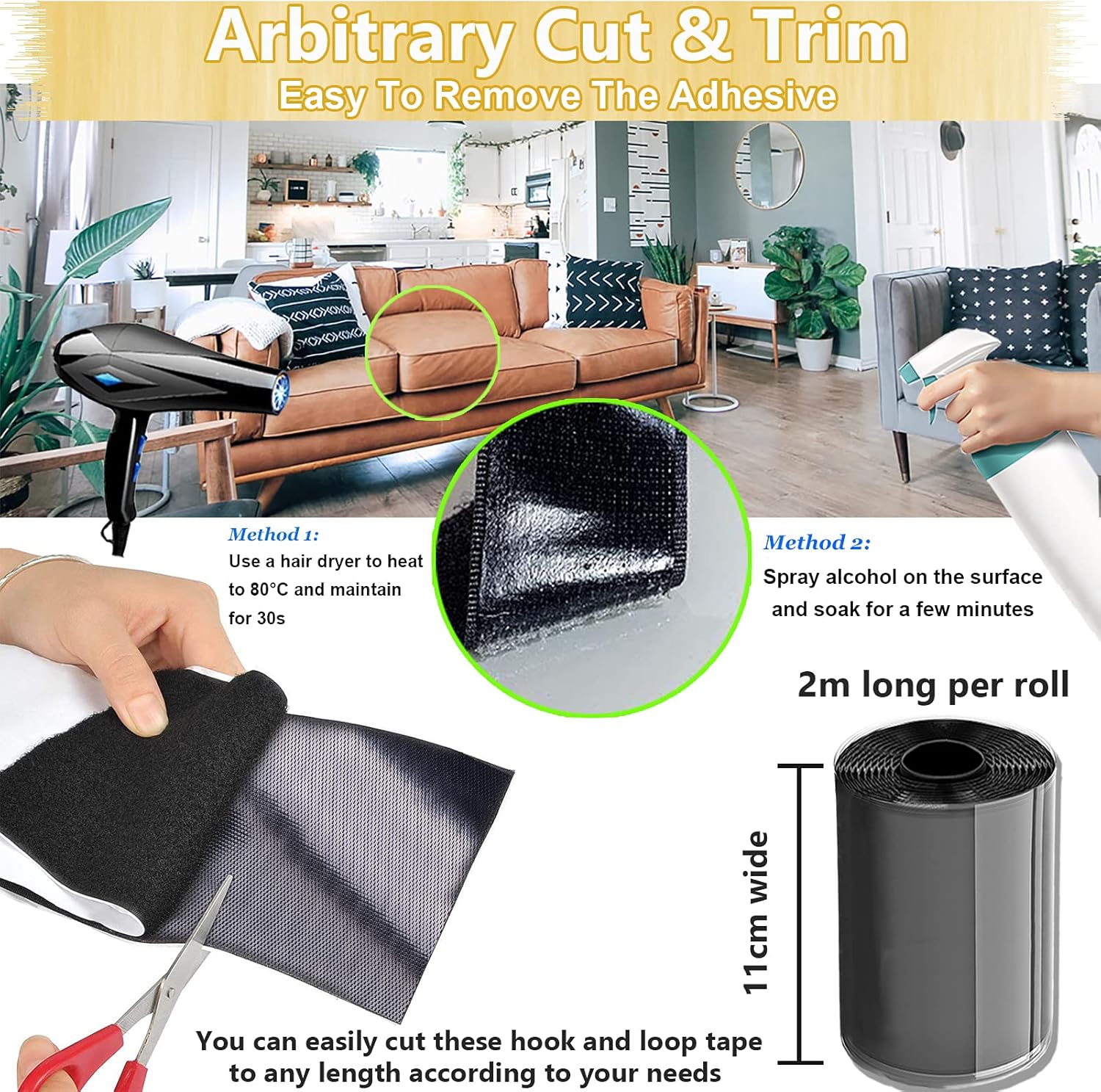 KAEGREEL Non-Slip Cushion Pads with Hook Loop Tape