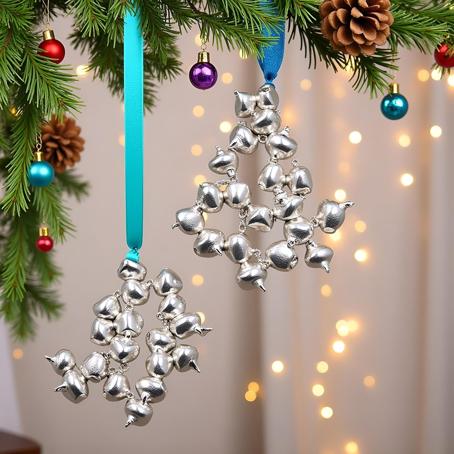 100Pcs Silver 6mm Jingle Bells for Crafts and Decorations