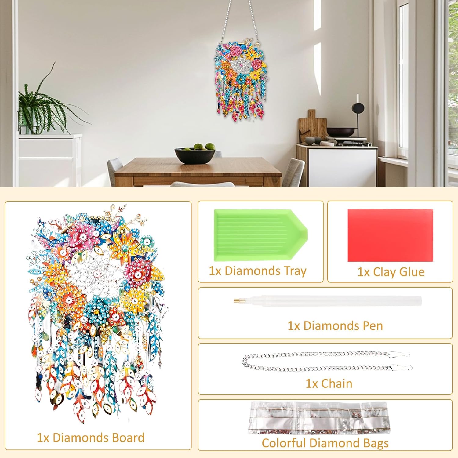 SENQAO Dream Catcher Diamond Art Painting Kit for Adults Beginners
