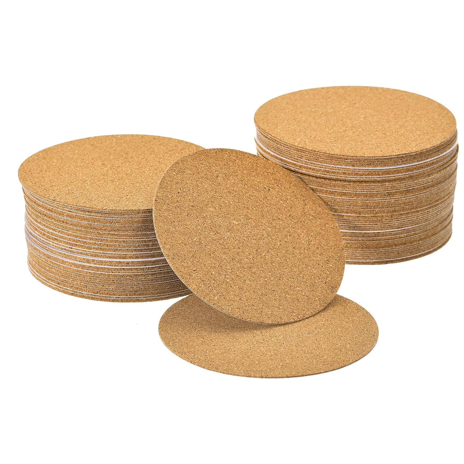 Uxcell 25pcs Self Adhesive Cork Coasters Round 35x35x008 Inches