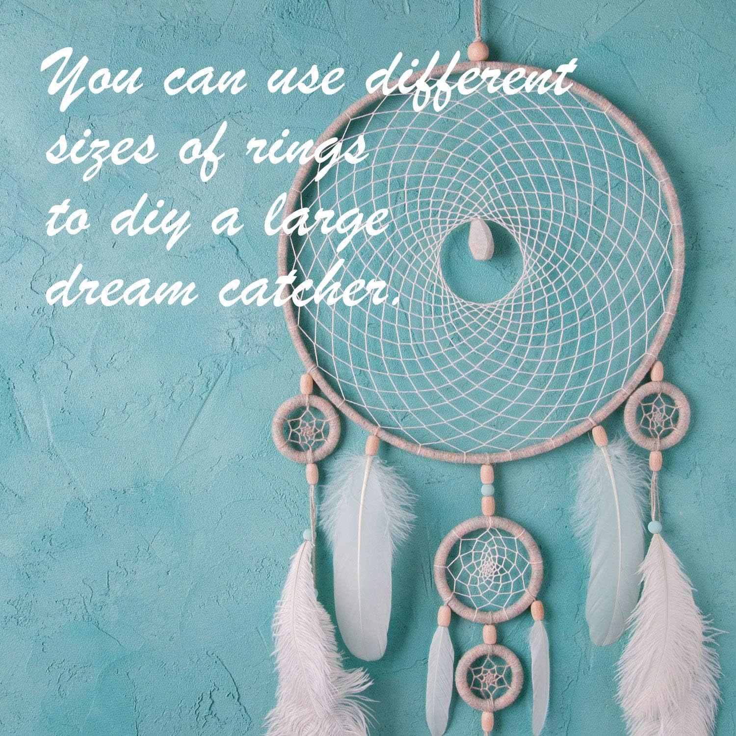 Hotop 24 Metal Hoops Dream Catcher Craft Kit