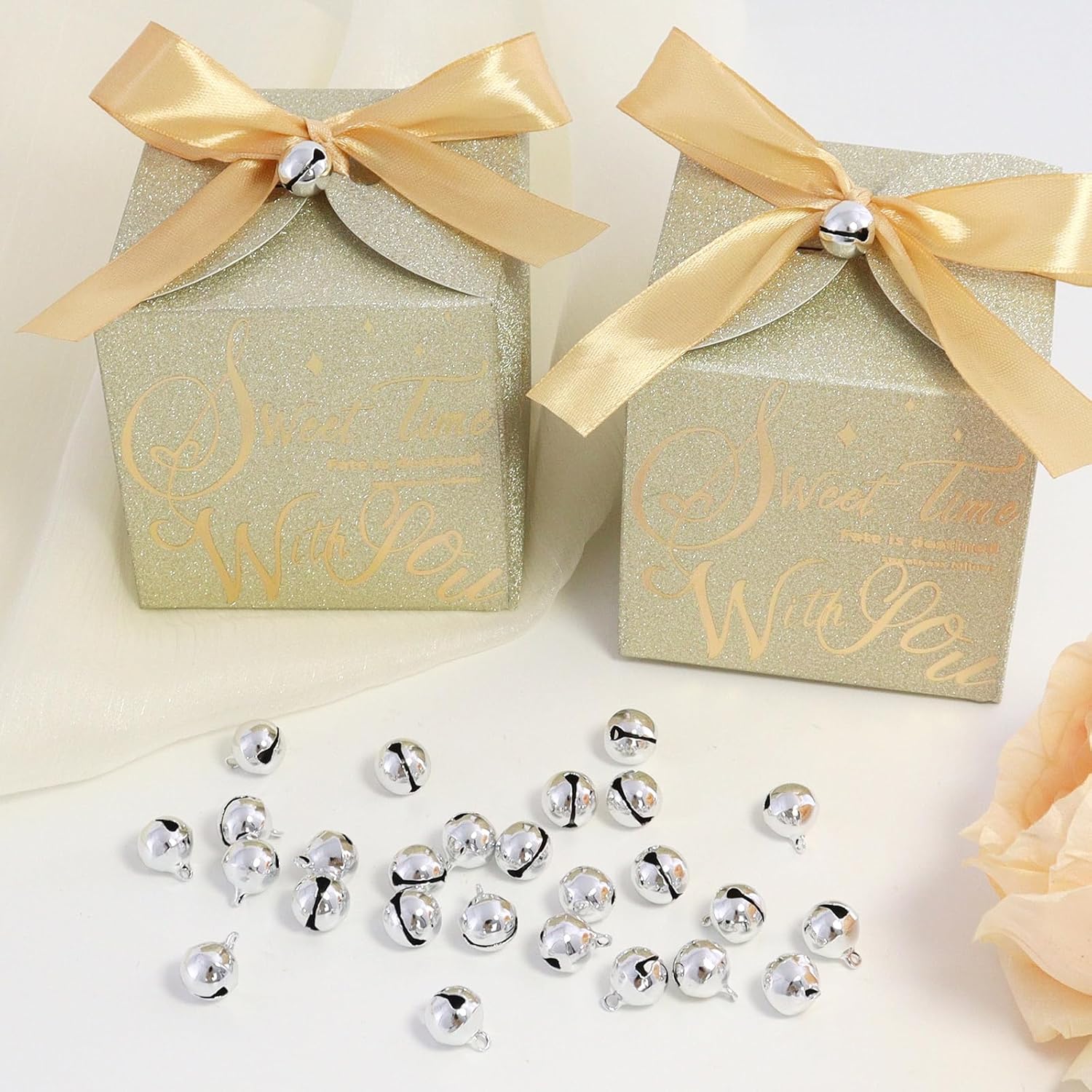 12 Inch Silver Jingle Bells 120 Pcs Craft Decor Items