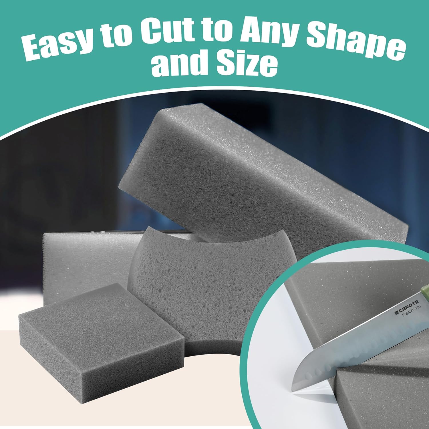 HOMBYS Upholstery Foam Cushion Support 05 Inch Gray