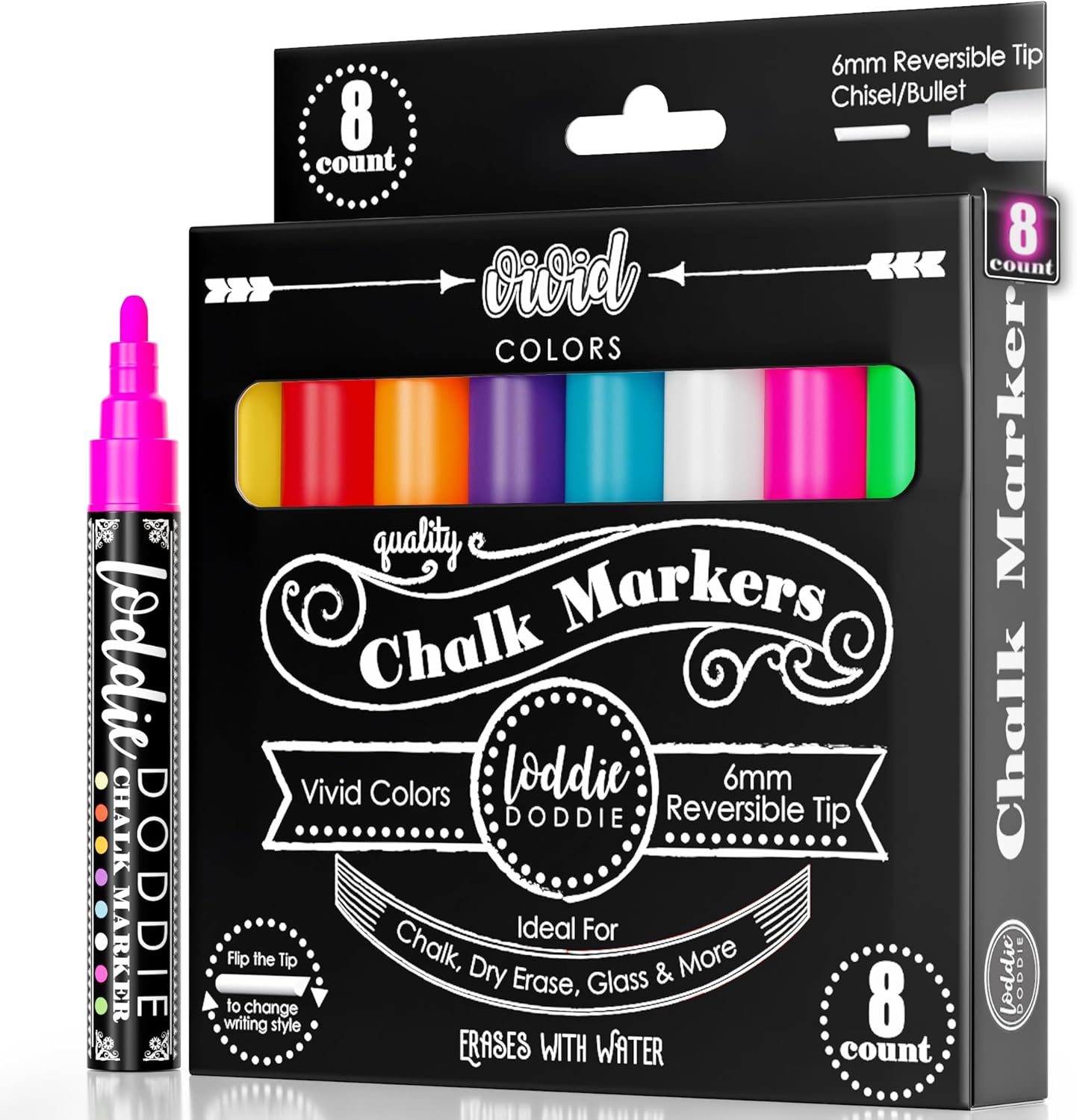 Loddie Doddie Liquid Chalk Markers 8 Pack