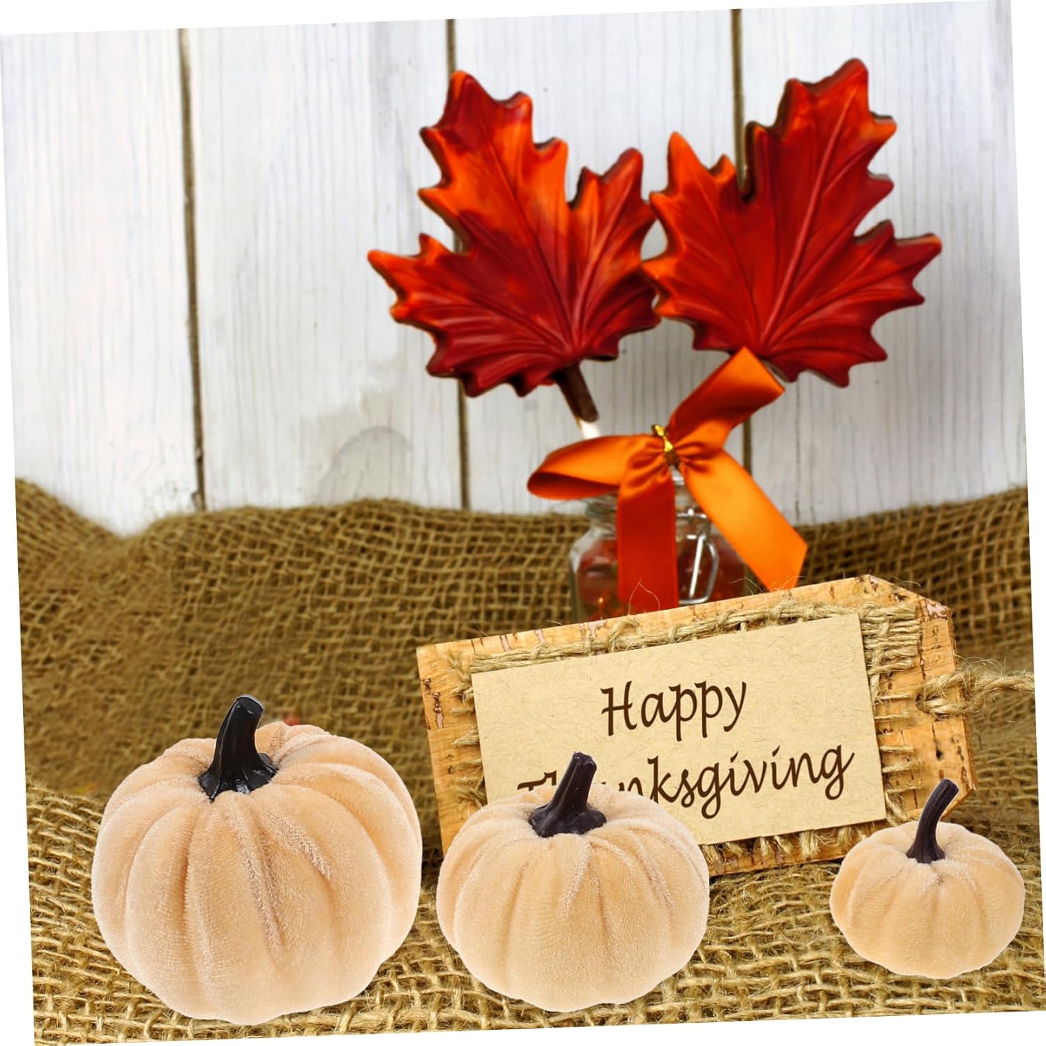 Zerodeko 6Pcs Artificial Pumpkin Decorations for Halloween and Fall