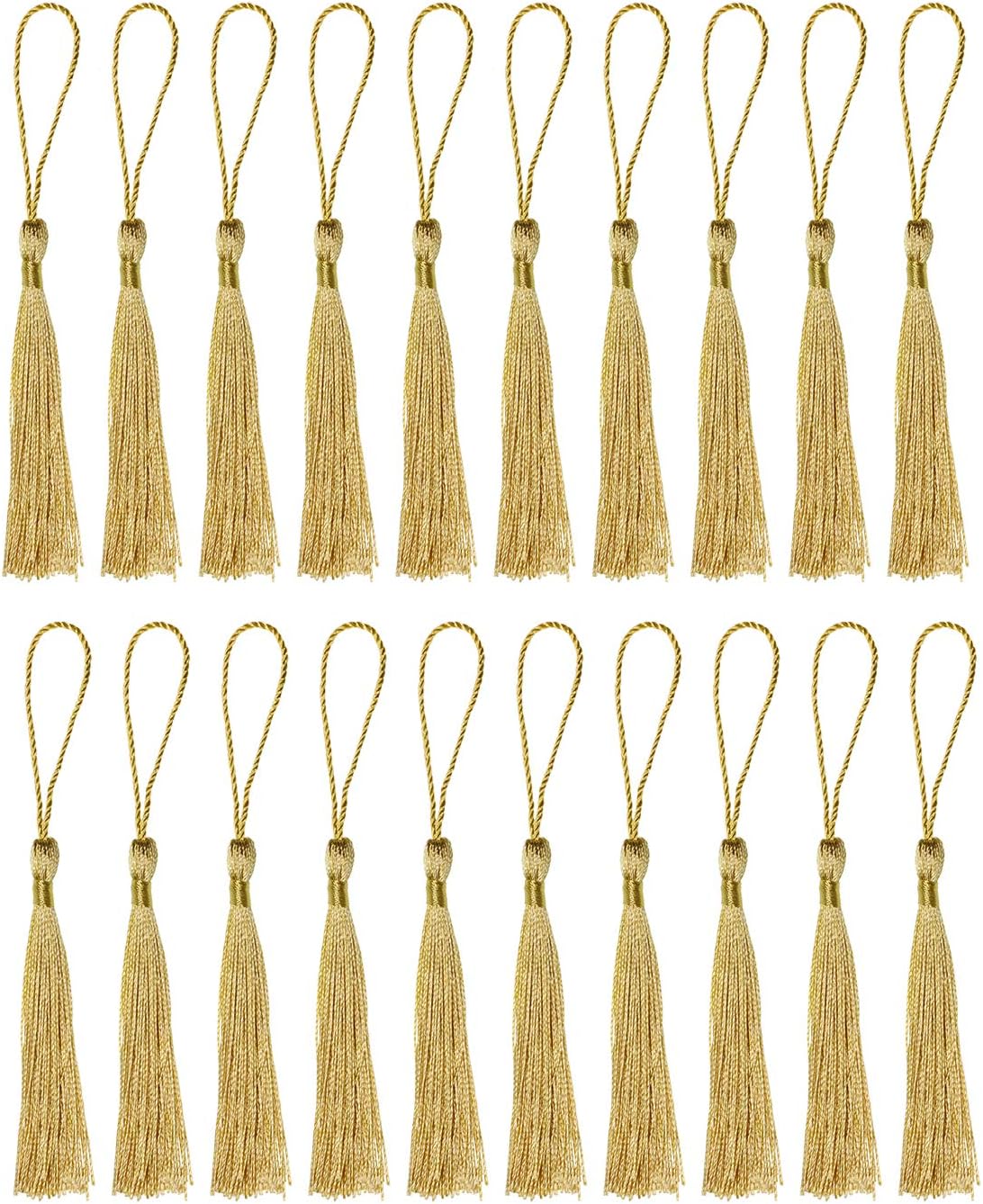 Tupalizy Mini Soft Tassels with Loop for Crafts and Jewelry
