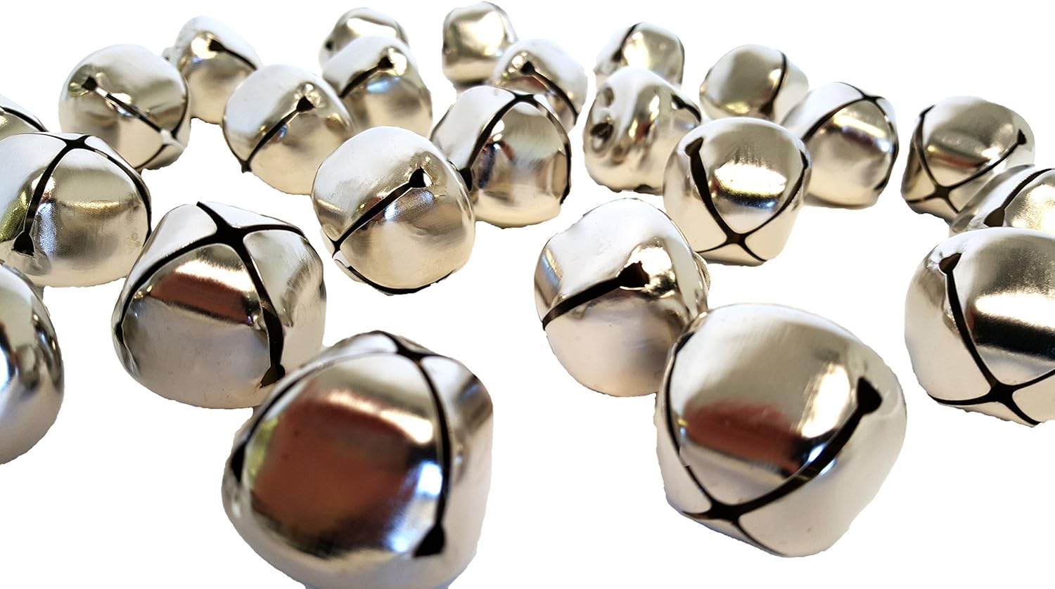 Dondor Silver Jumbo Jingle Bells 24 Pack