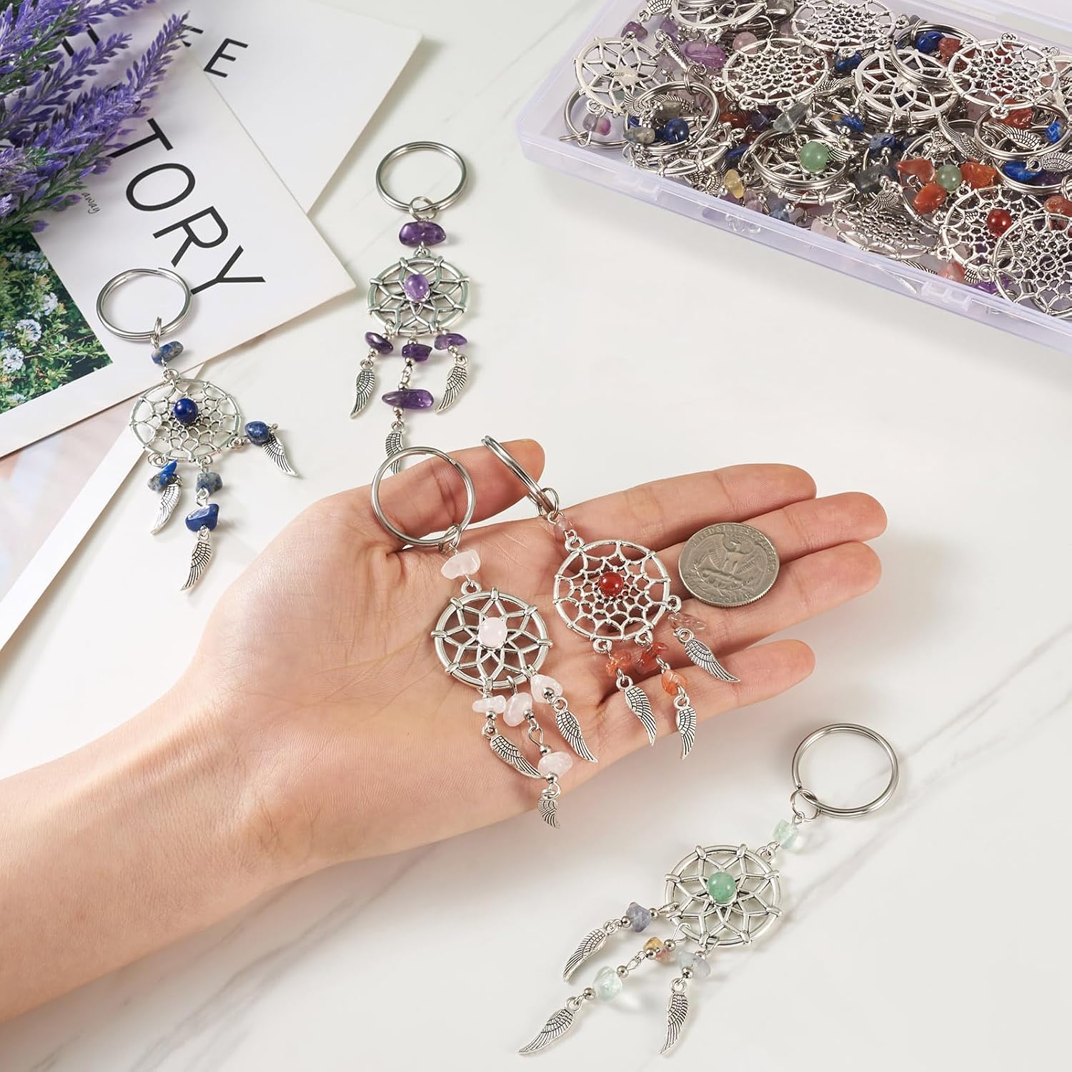 20Pcs Dream Catcher Charms Wall Decor