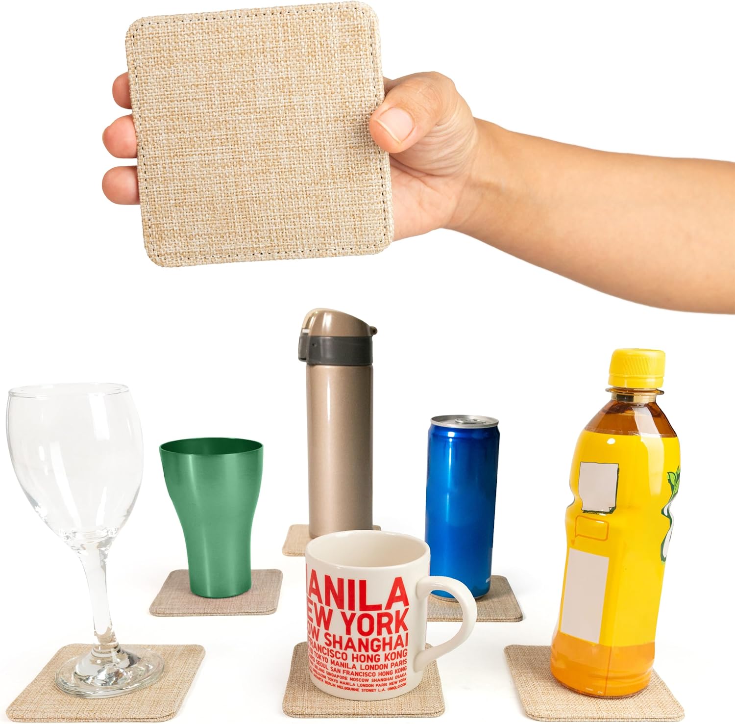 RYTOO Sublimation Coasters Bulk - Square 10 Pack