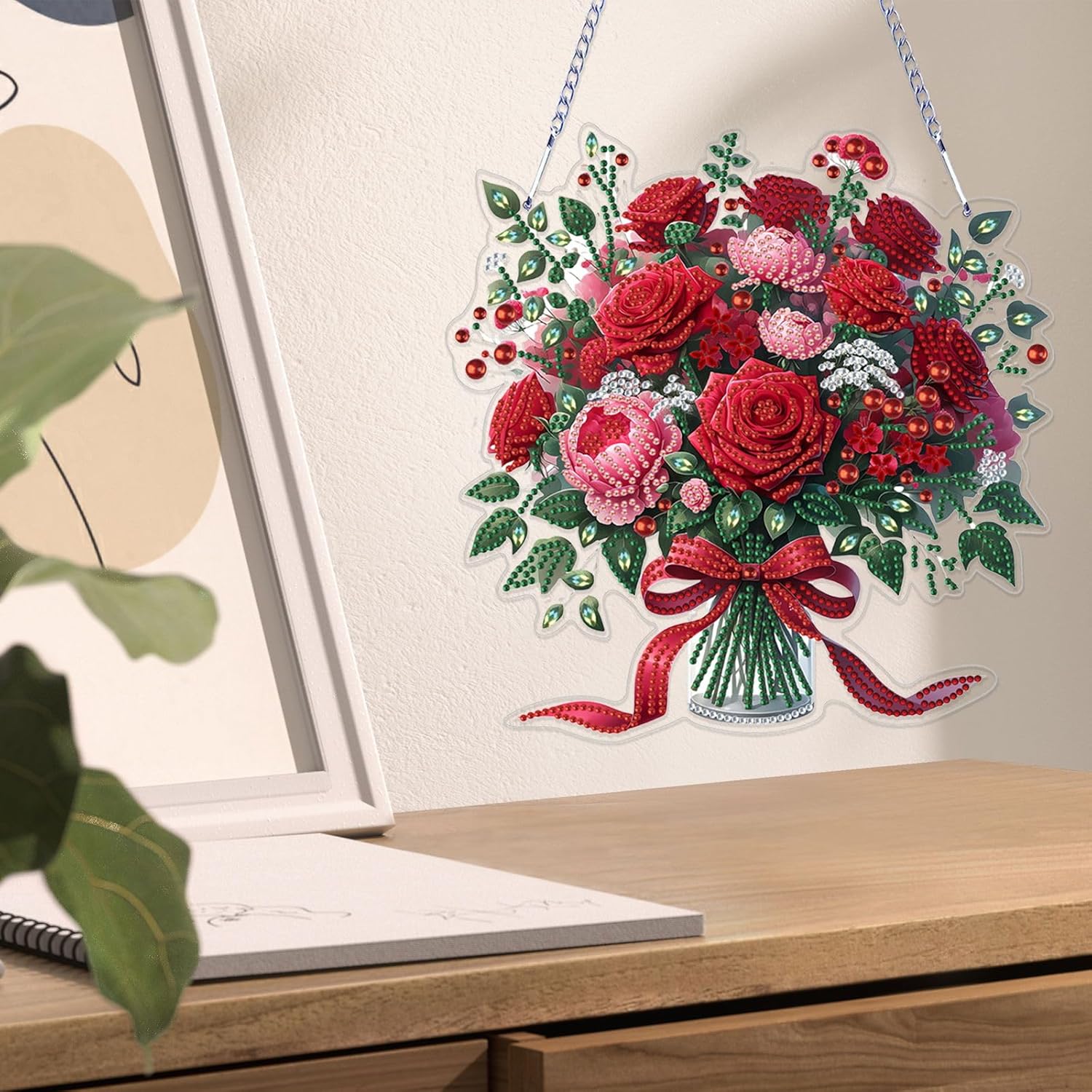 VODAPYC Rose Diamond Art Hanging Kit for Adults