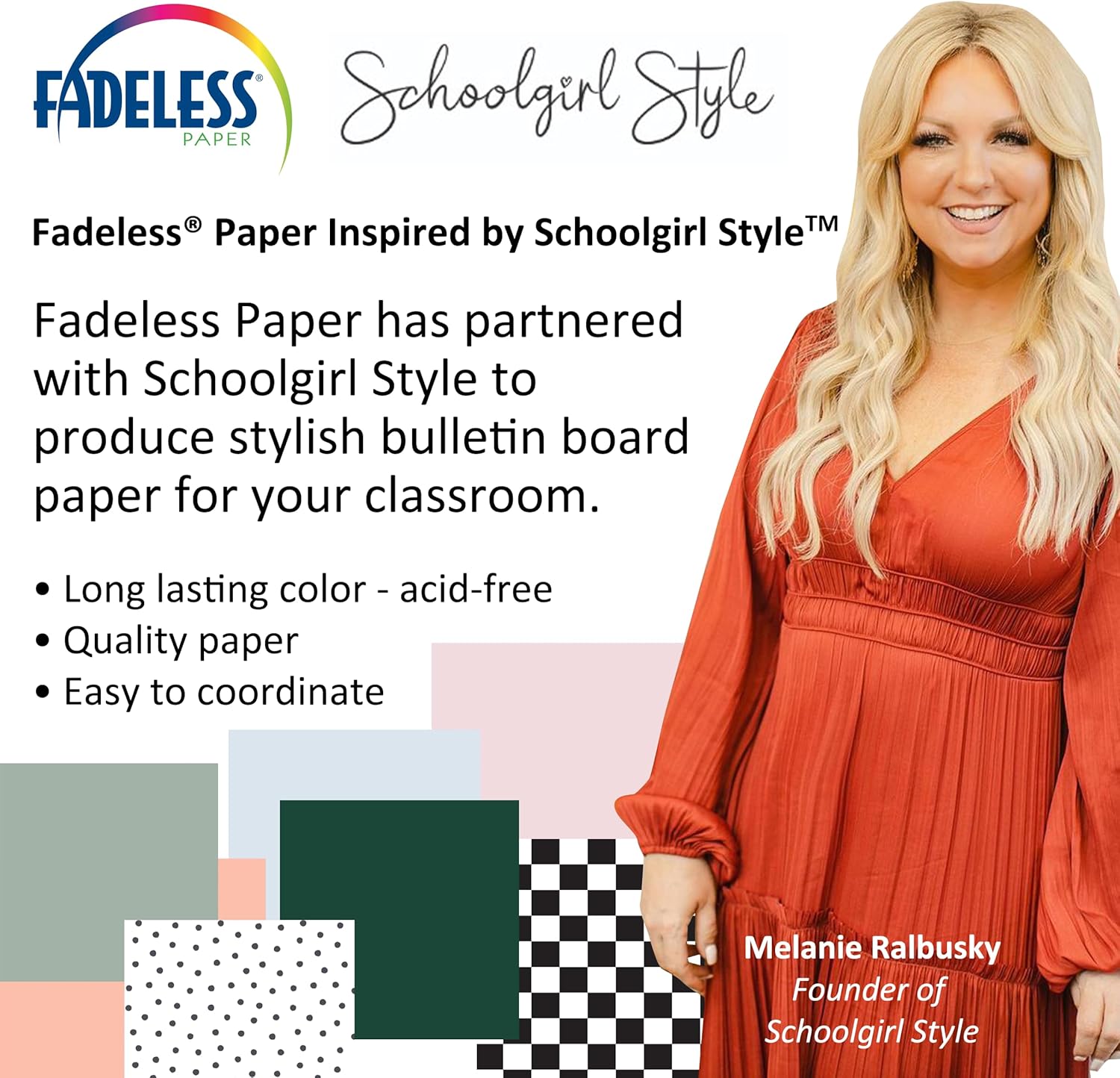 Fadeless Schoolgirl Bulletin Board Paper 4725 x 25 1 Roll