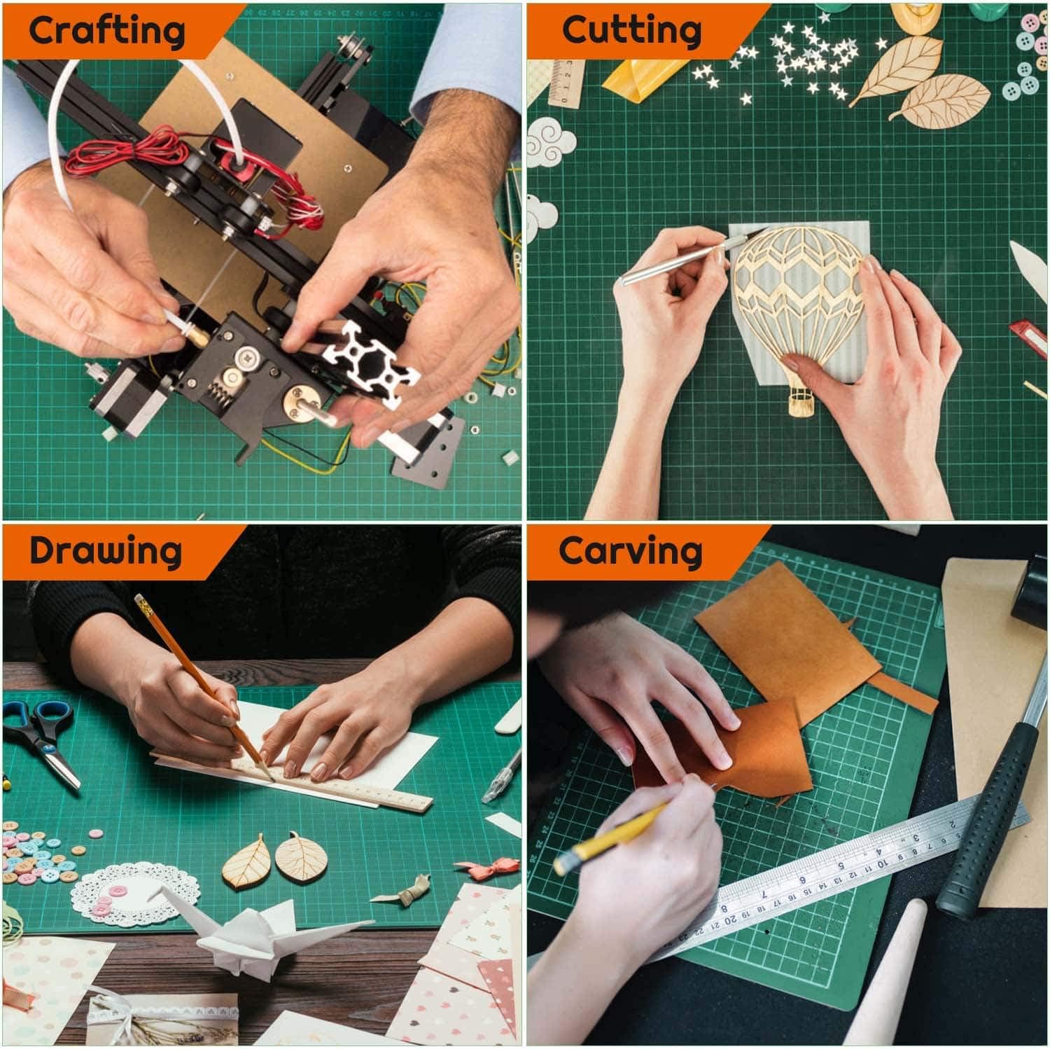 Anezus Self Healing Cutting Mat 12x18 Inch Double Sided