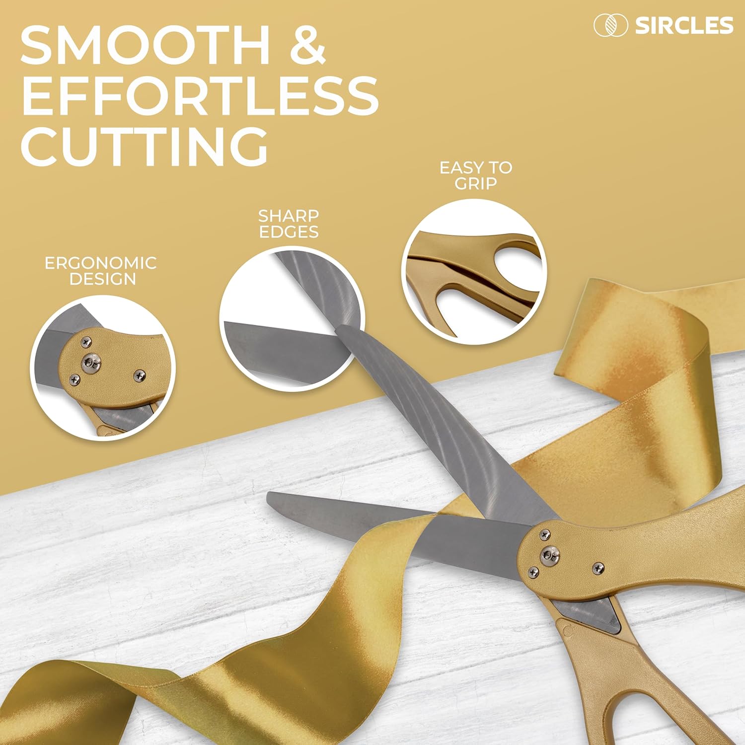 SIRCLES Grand Opening Ceremony Kit - Giant Scissors Ribbon Banner Balloons Banner Rope