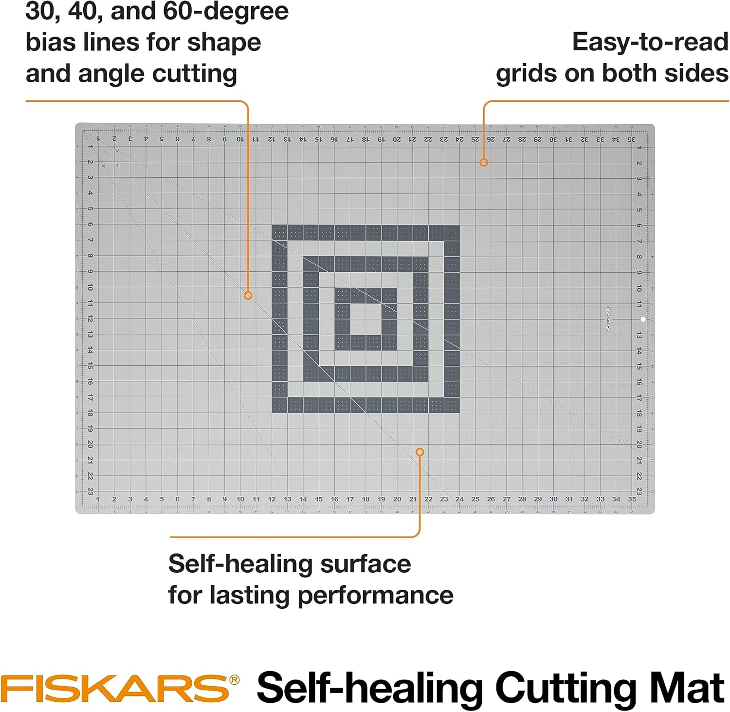 Fiskars Self-Healing Cutting Mat for Quilting and Crafts