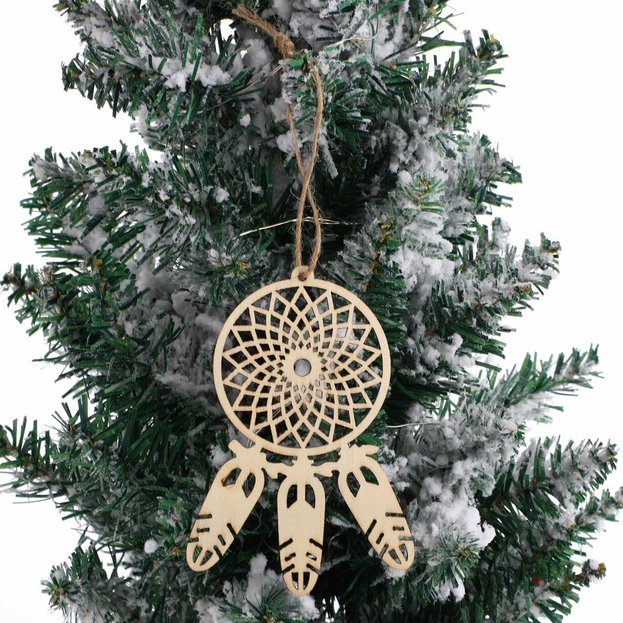 Wood Dream Catcher Ornaments 40pcs DIY Paintable Wood Slices Decor