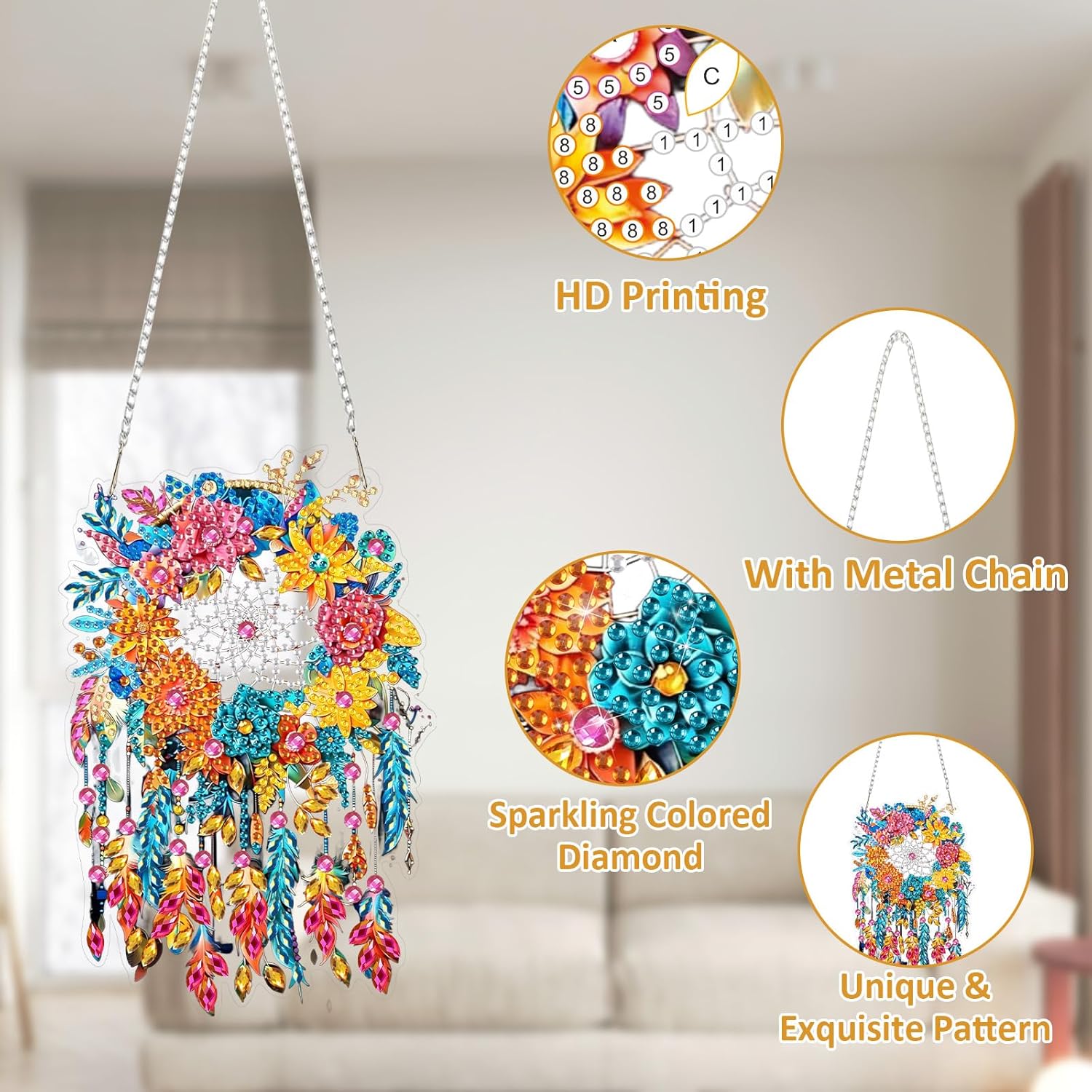 SENQAO Dream Catcher Diamond Art Painting Kit for Adults Beginners
