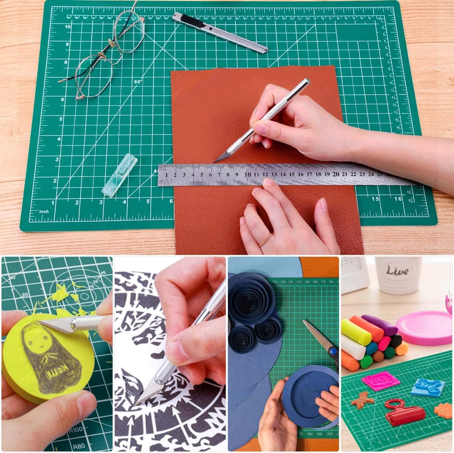 Anezus Self Healing Cutting Mat 12x18 Inch Double Sided