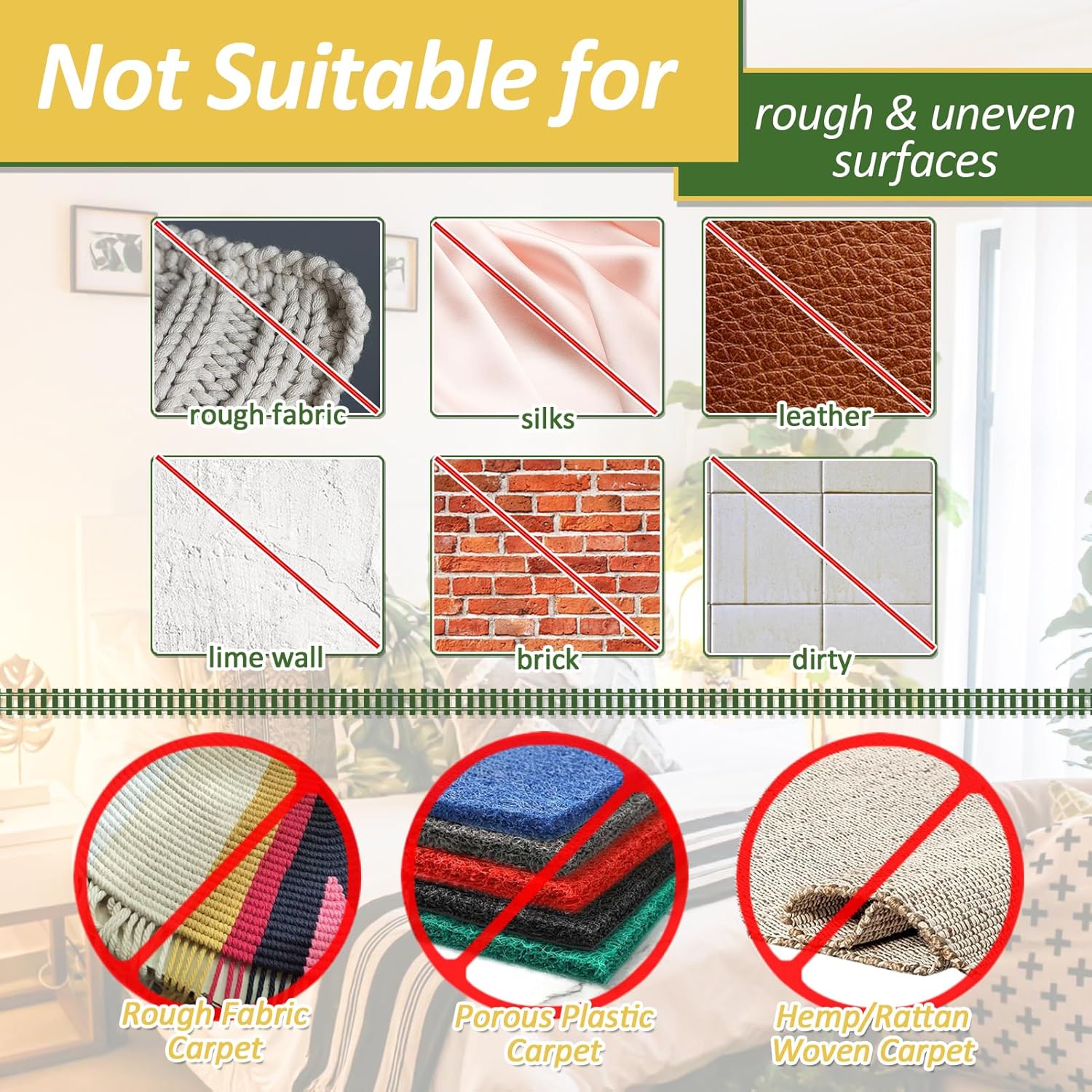 TEUVO Non Slip Mattress Grips Hook and Loop Tape Strips