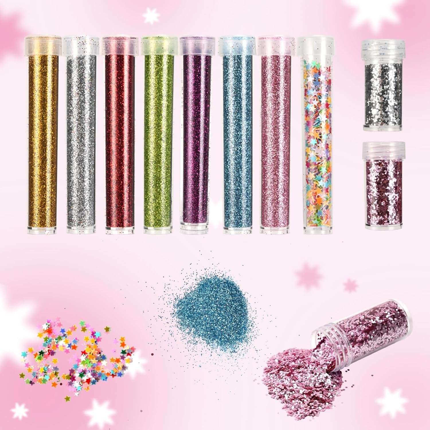 16 Pcs Snow Globe Tumbler DIY Kit with Glitter and Tools