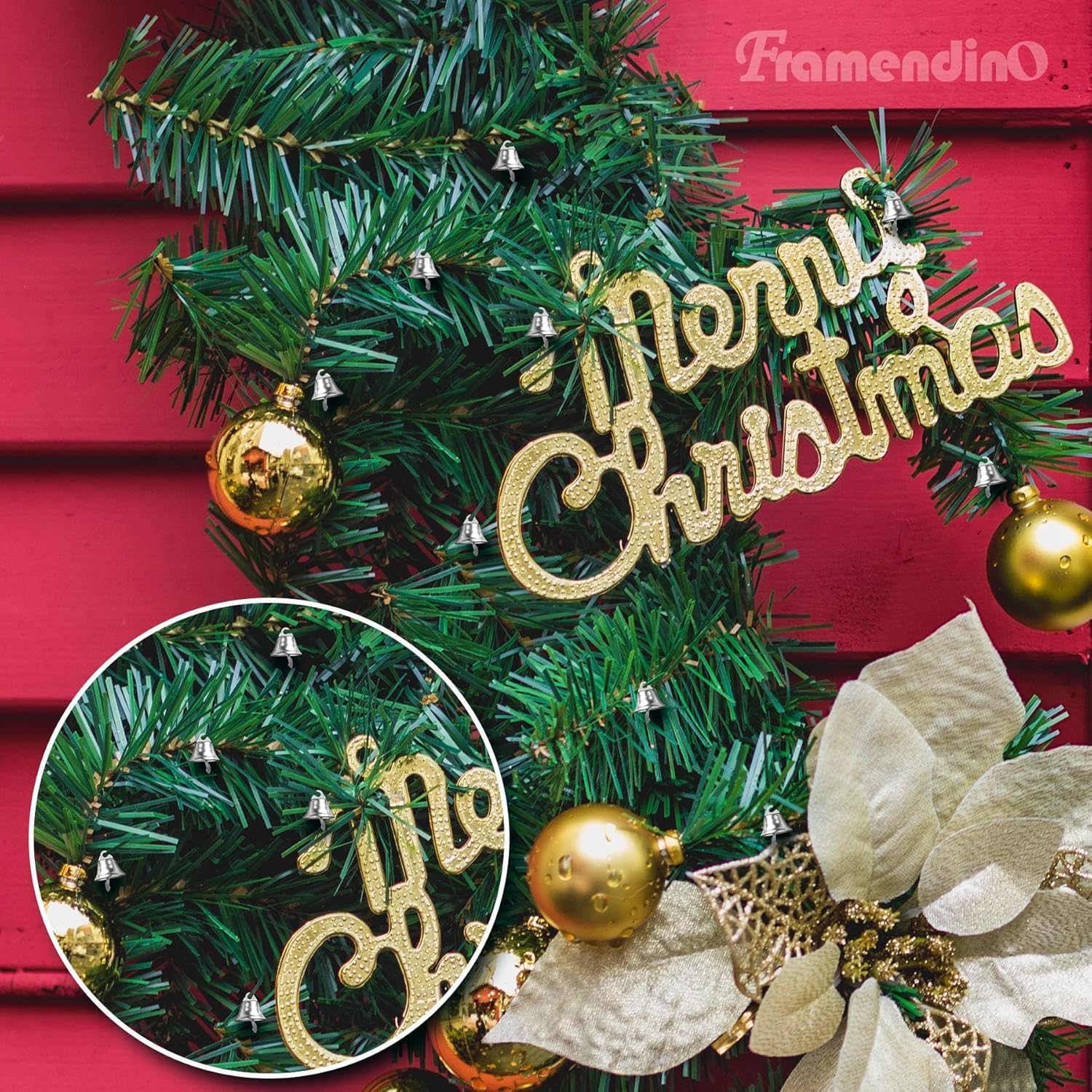 Framendino 200 Pack Silver Mini Jingle Bells