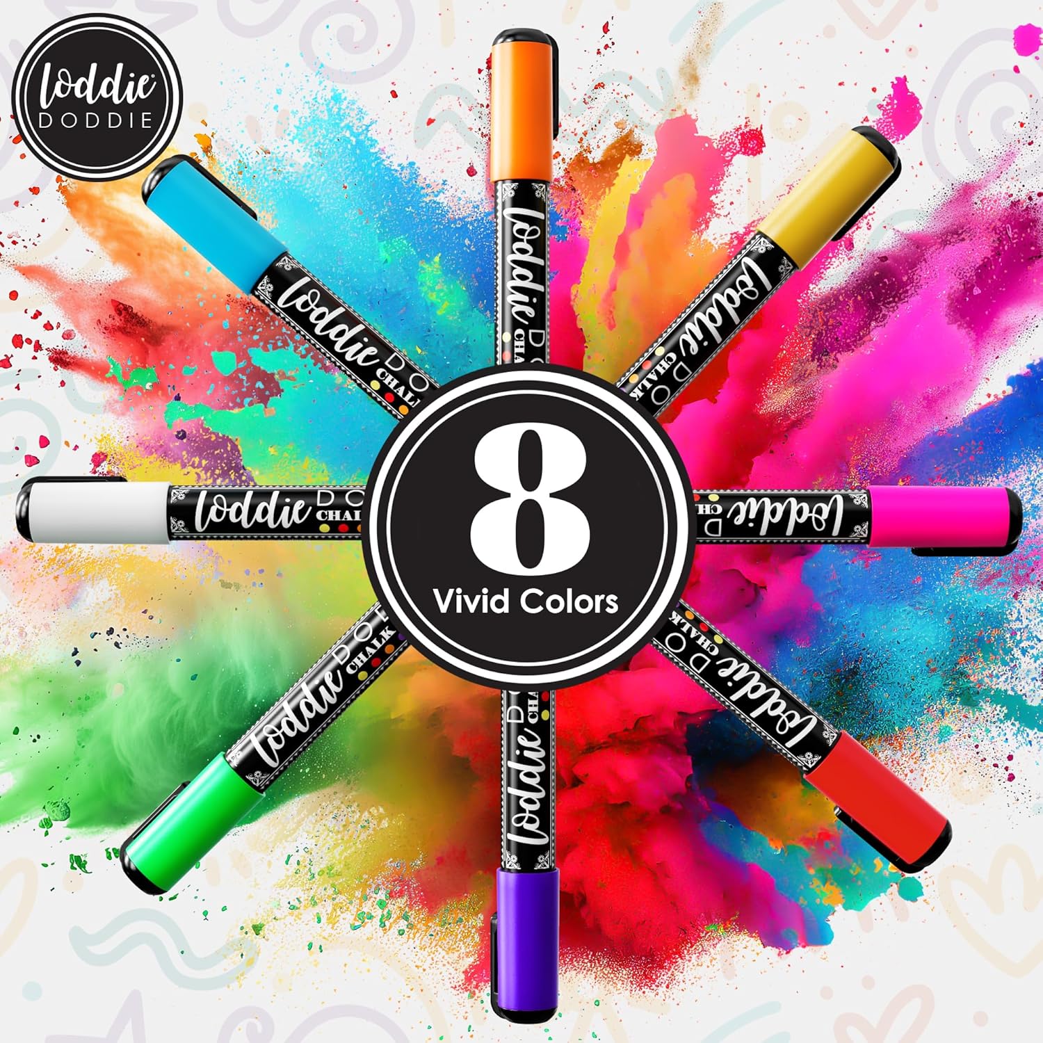 Loddie Doddie Liquid Chalk Markers 8 Pack