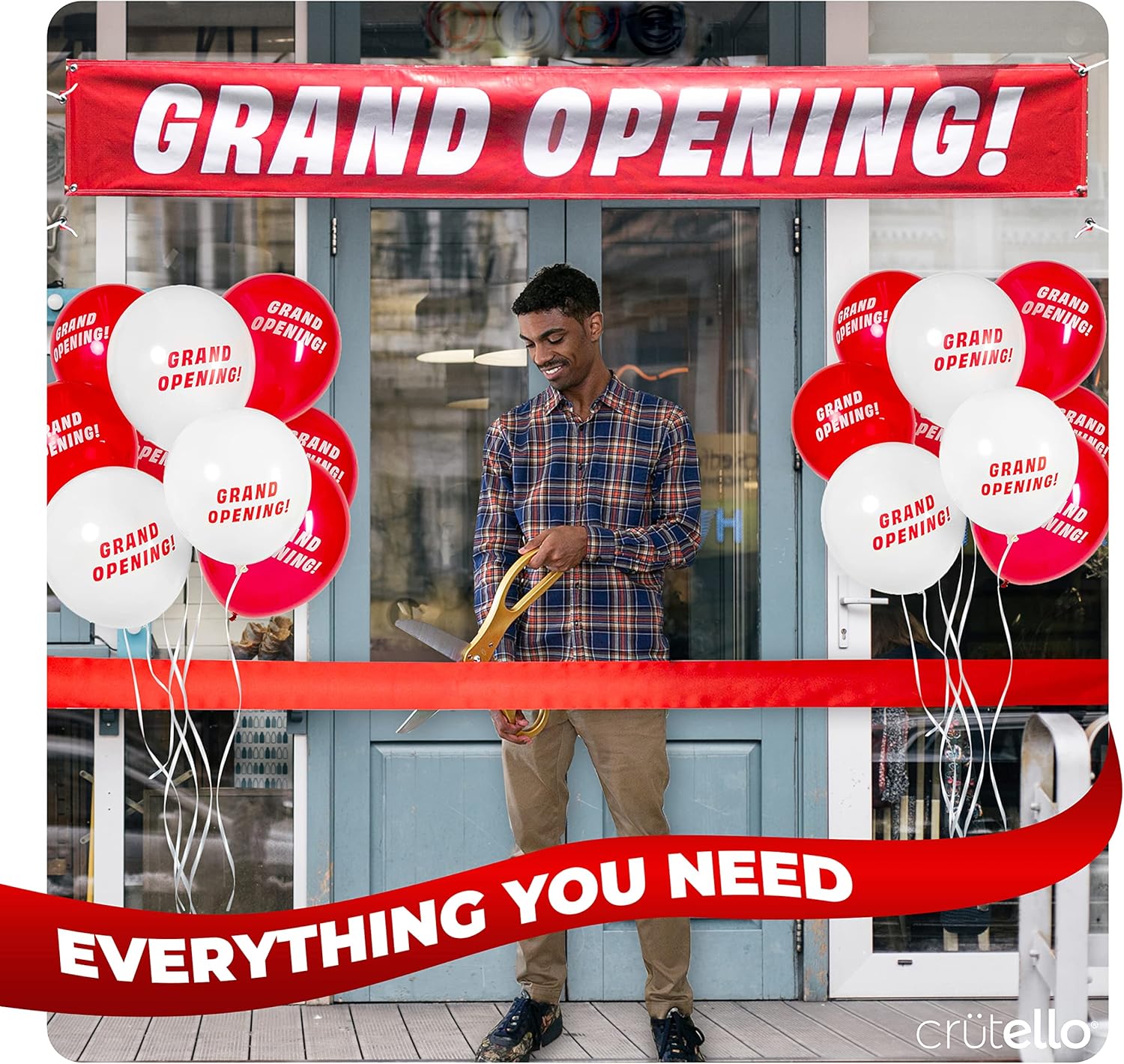 Crutello Deluxe Giant Ribbon Cutting Ceremony Kit