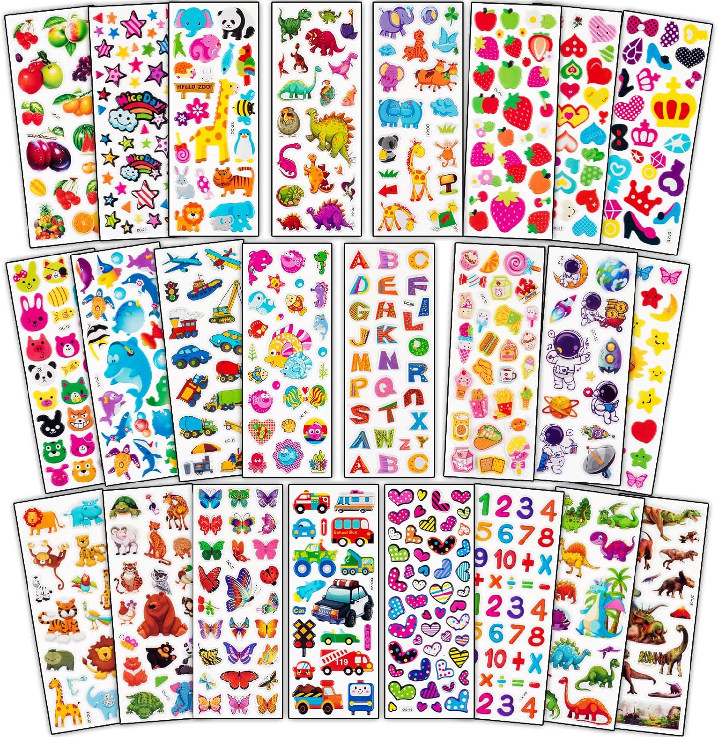 Habett 3D Stickers for Kids and Toddlers