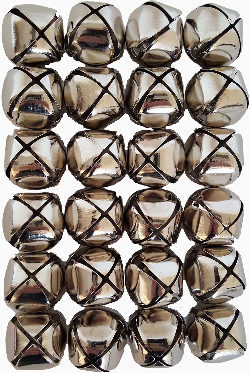 Dondor Silver Jumbo Jingle Bells 24 Pack