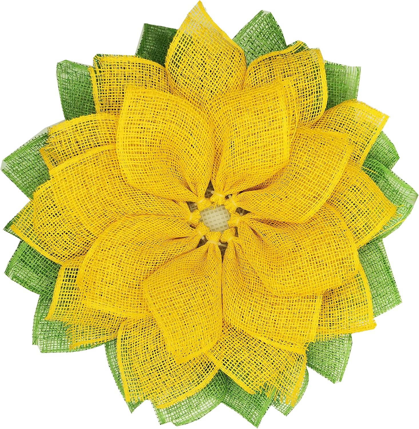 Tyoungg 3 Rolls Poly Burlap Mesh Kit for Sunflower Wreath DIY