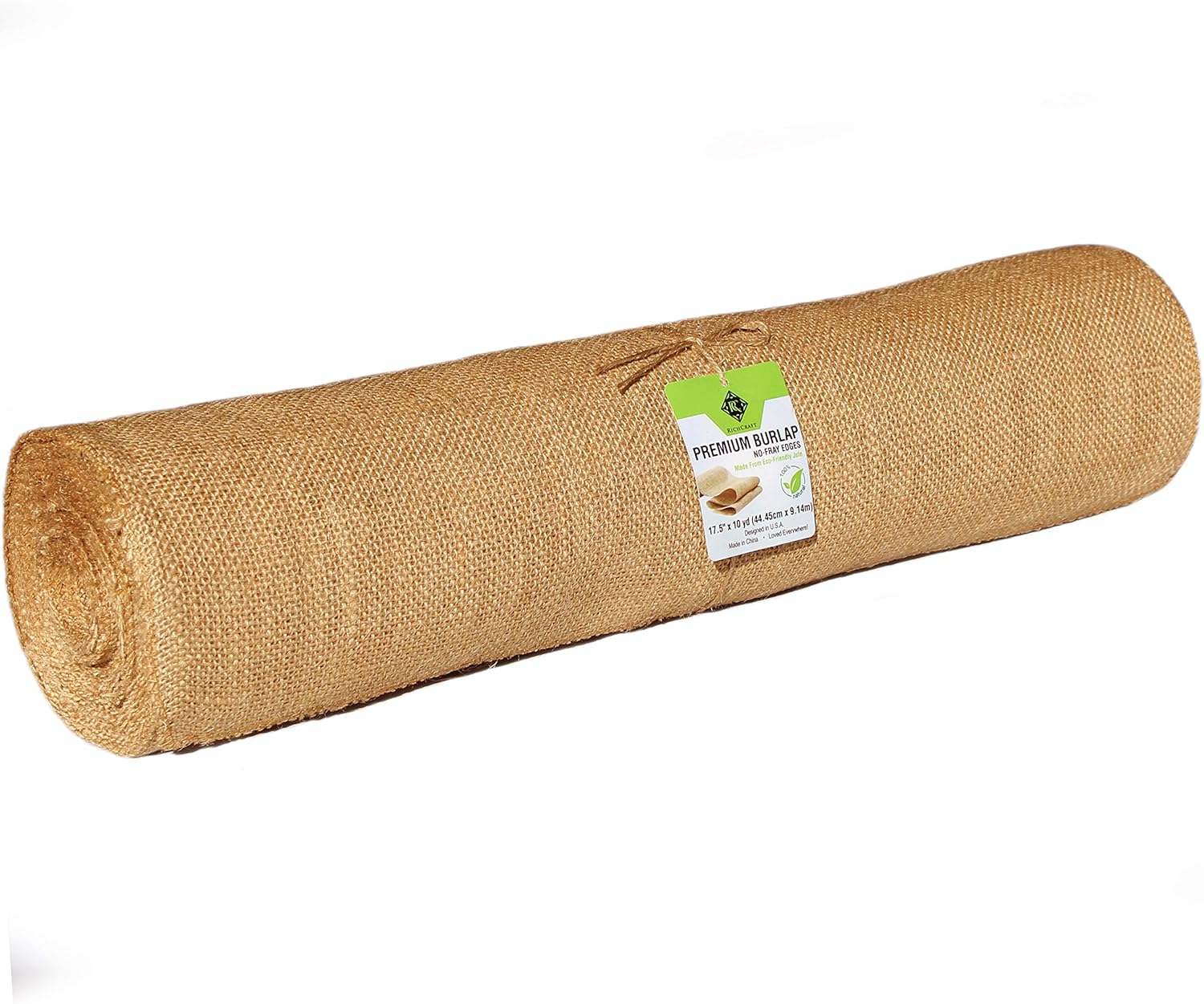 18 Inch x 10 Yd No-Fray Burlap Roll for Table Runners