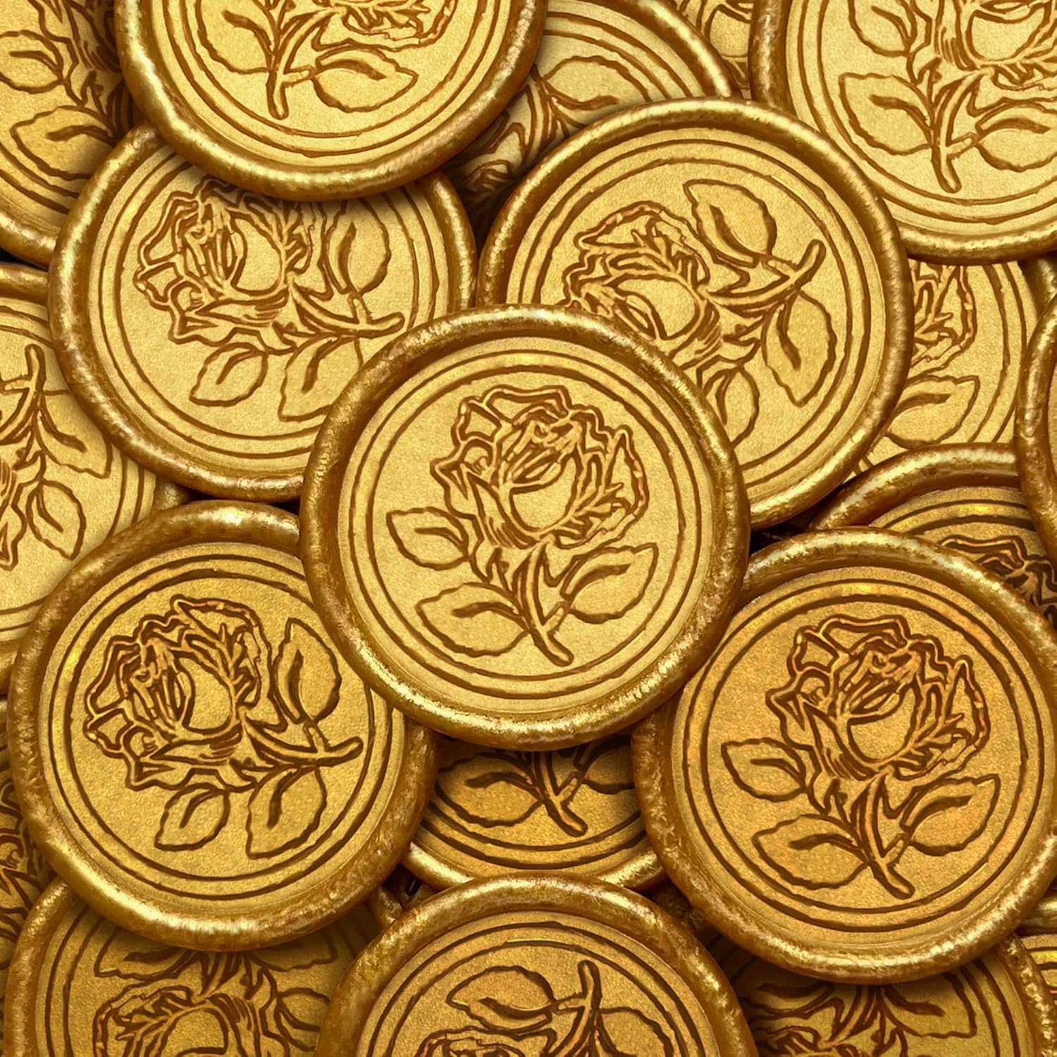 100Pcs Rose Style Adhesive Wax Seals for Envelopes