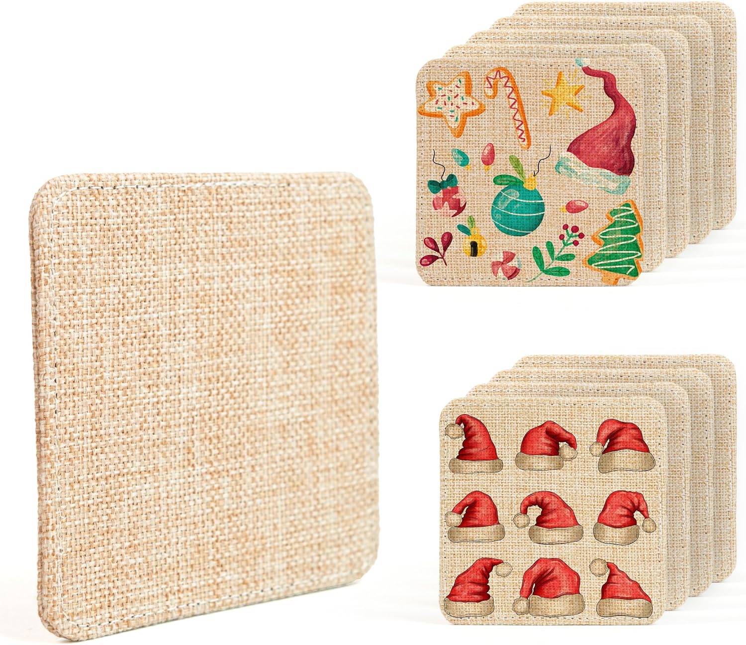 RYTOO Sublimation Coasters Bulk - Square 10 Pack