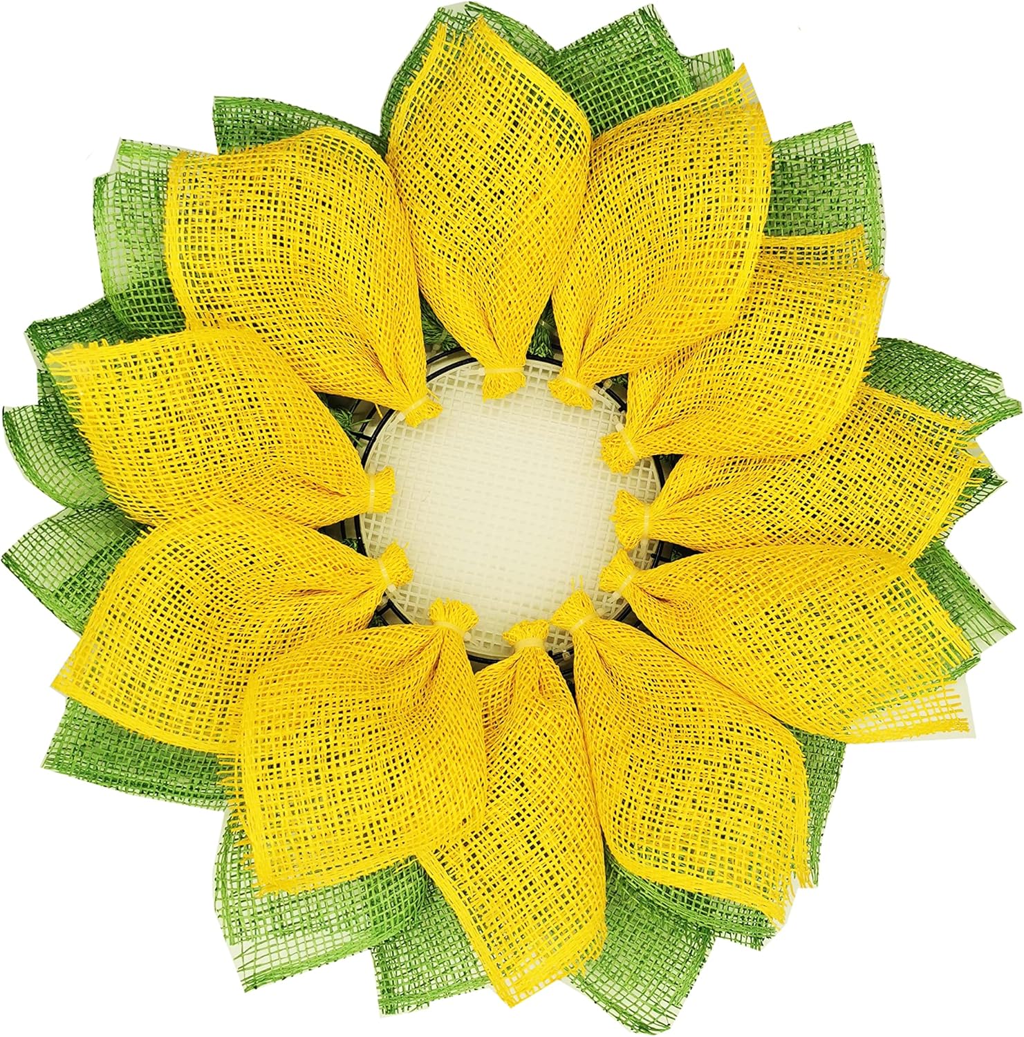 Tyoungg 3 Rolls Poly Burlap Mesh Kit for Sunflower Wreath DIY