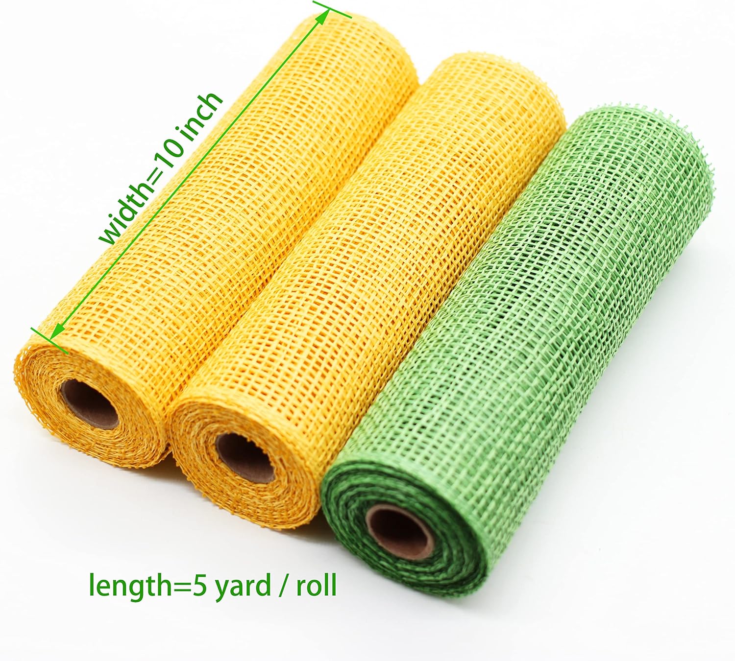 Tyoungg 3 Rolls Poly Burlap Mesh Kit for Sunflower Wreath DIY
