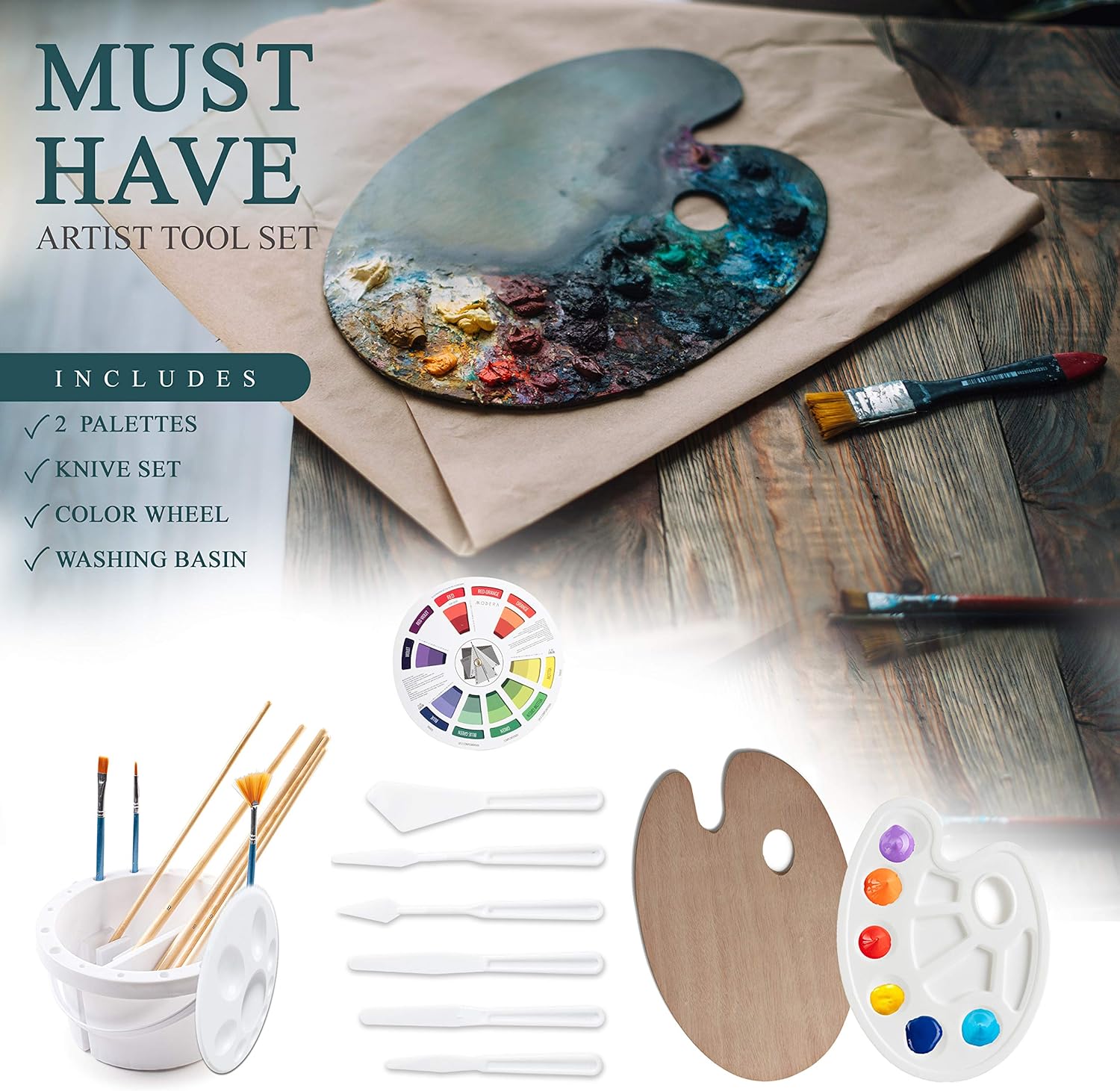 Modera Large Deluxe Artist Painting Set 139 Piece