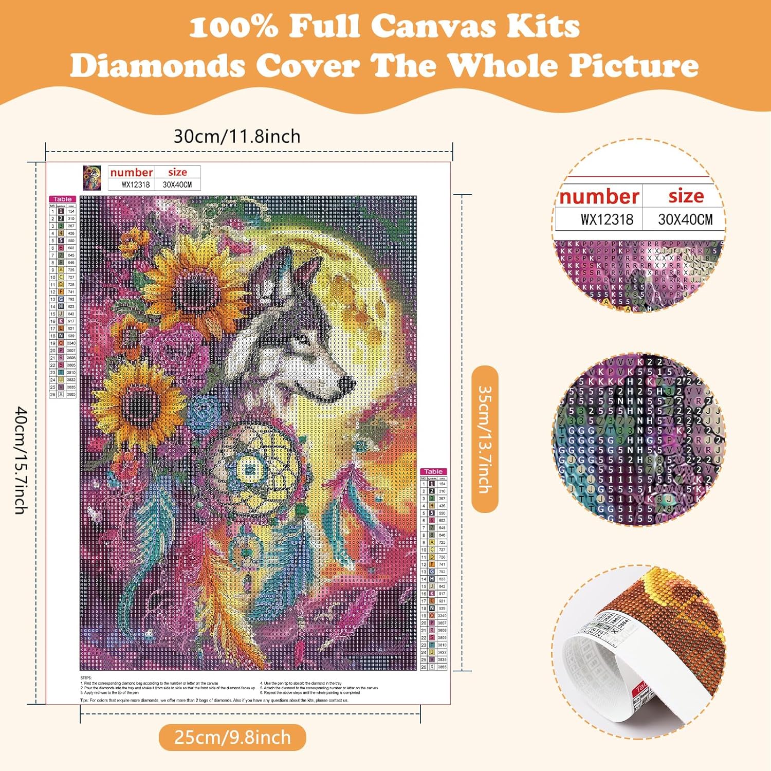 SENQAO Diamond Painting Kit for Adults 12x16 Inch Sunflower Art