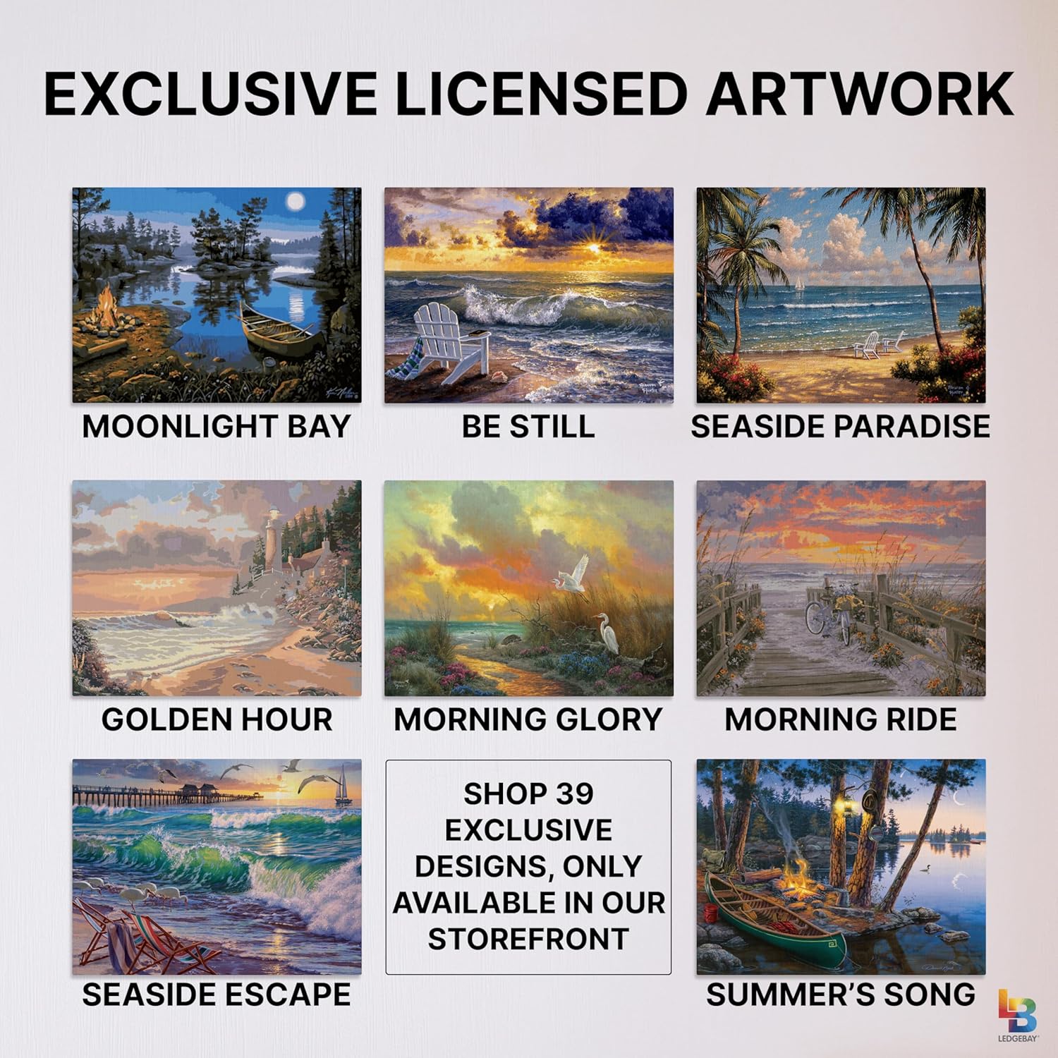 Ledgebay Adult Paint by Numbers Kit Framed Canvas