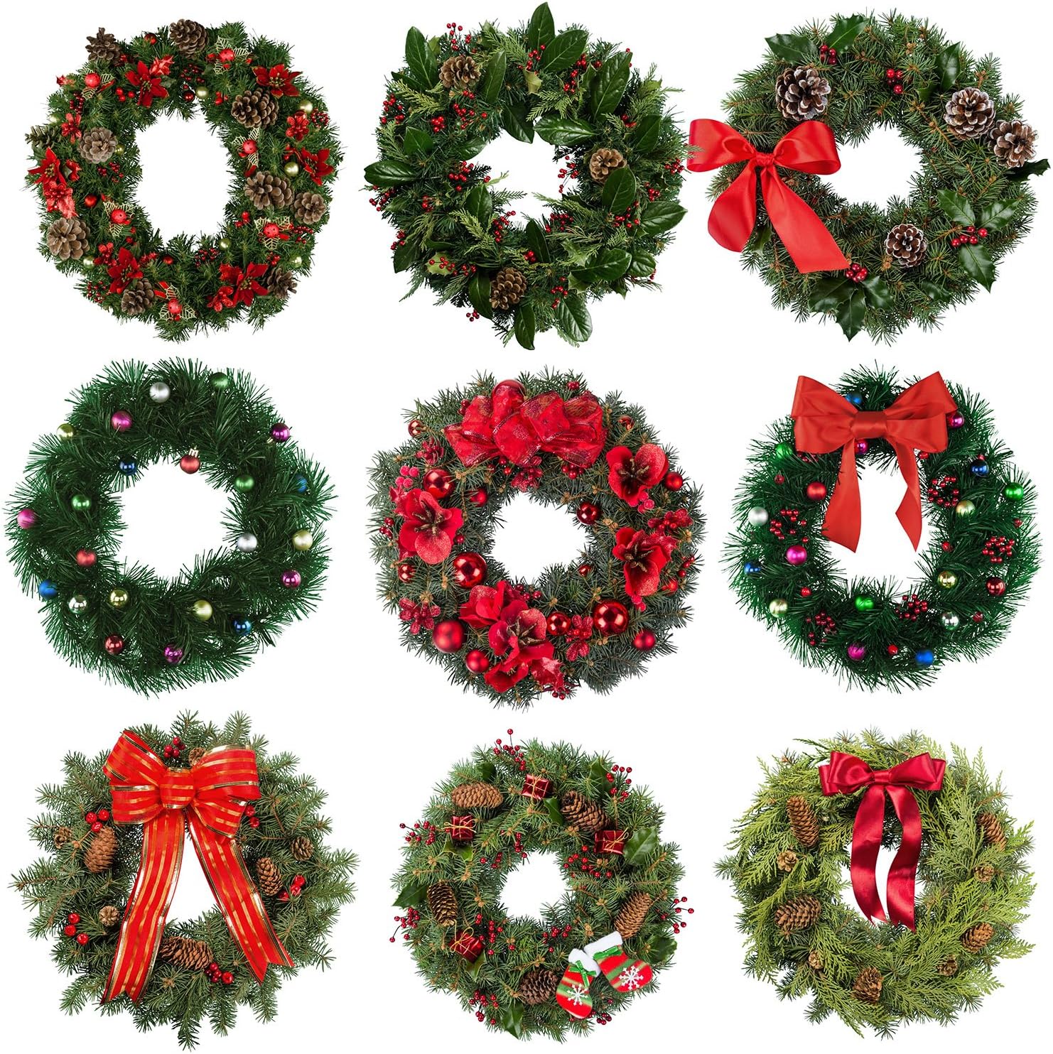 Sumind 2 Pack Green Metal Wreath Frames for DIY Crafts