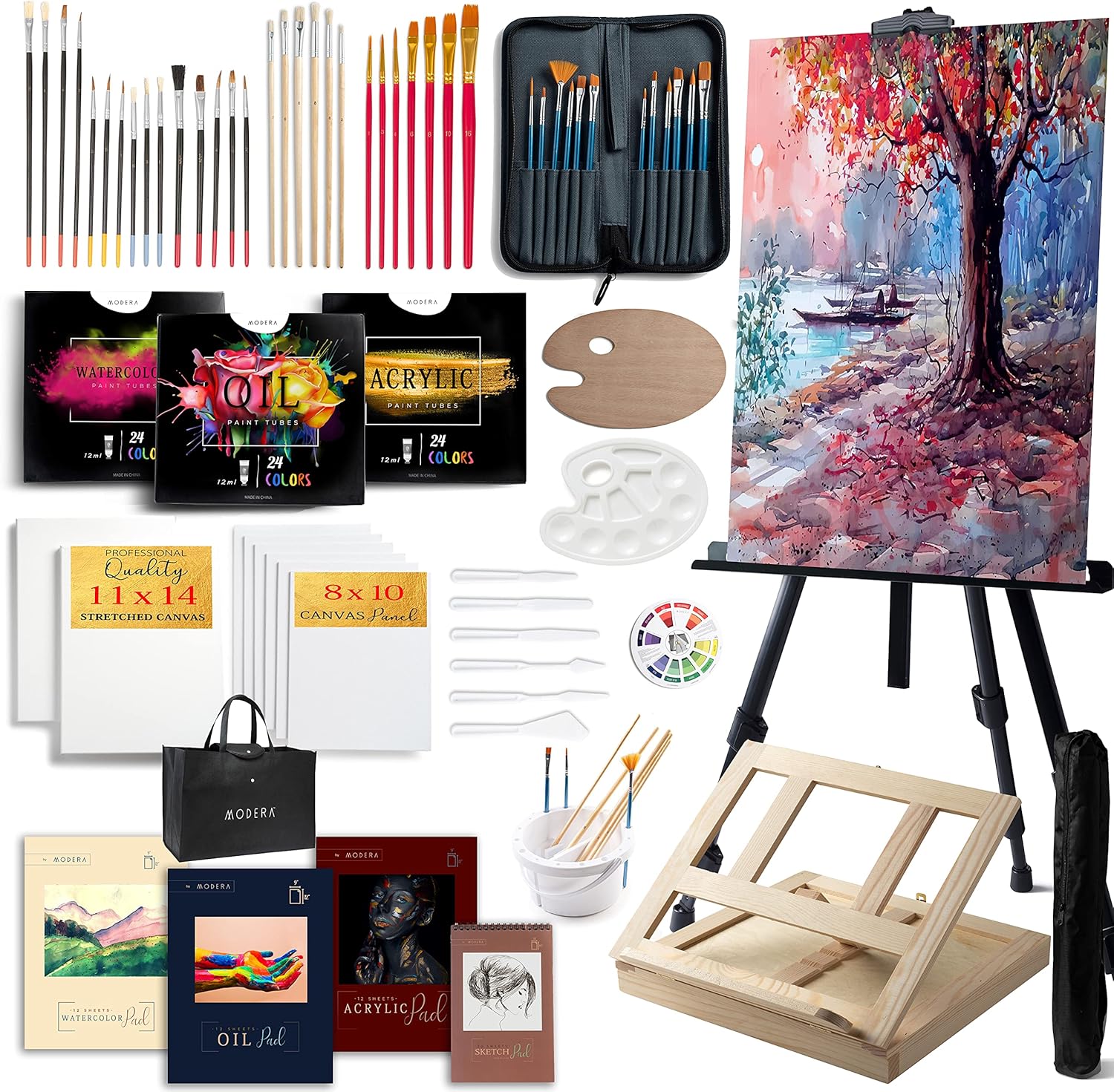 Modera Large Deluxe Artist Painting Set 139 Piece
